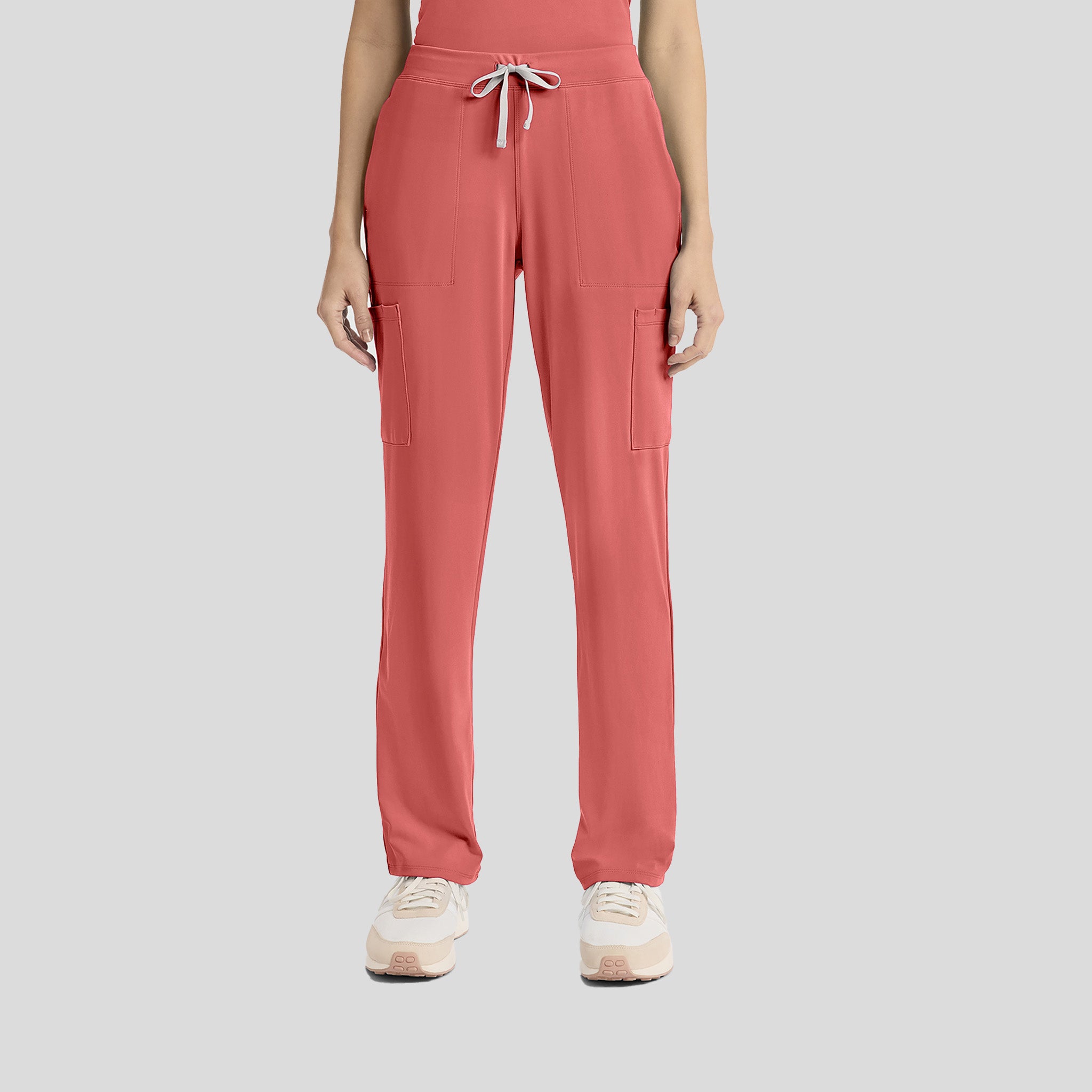 Achieve Pull-On Straight Leg Scrub Pant | True Coral