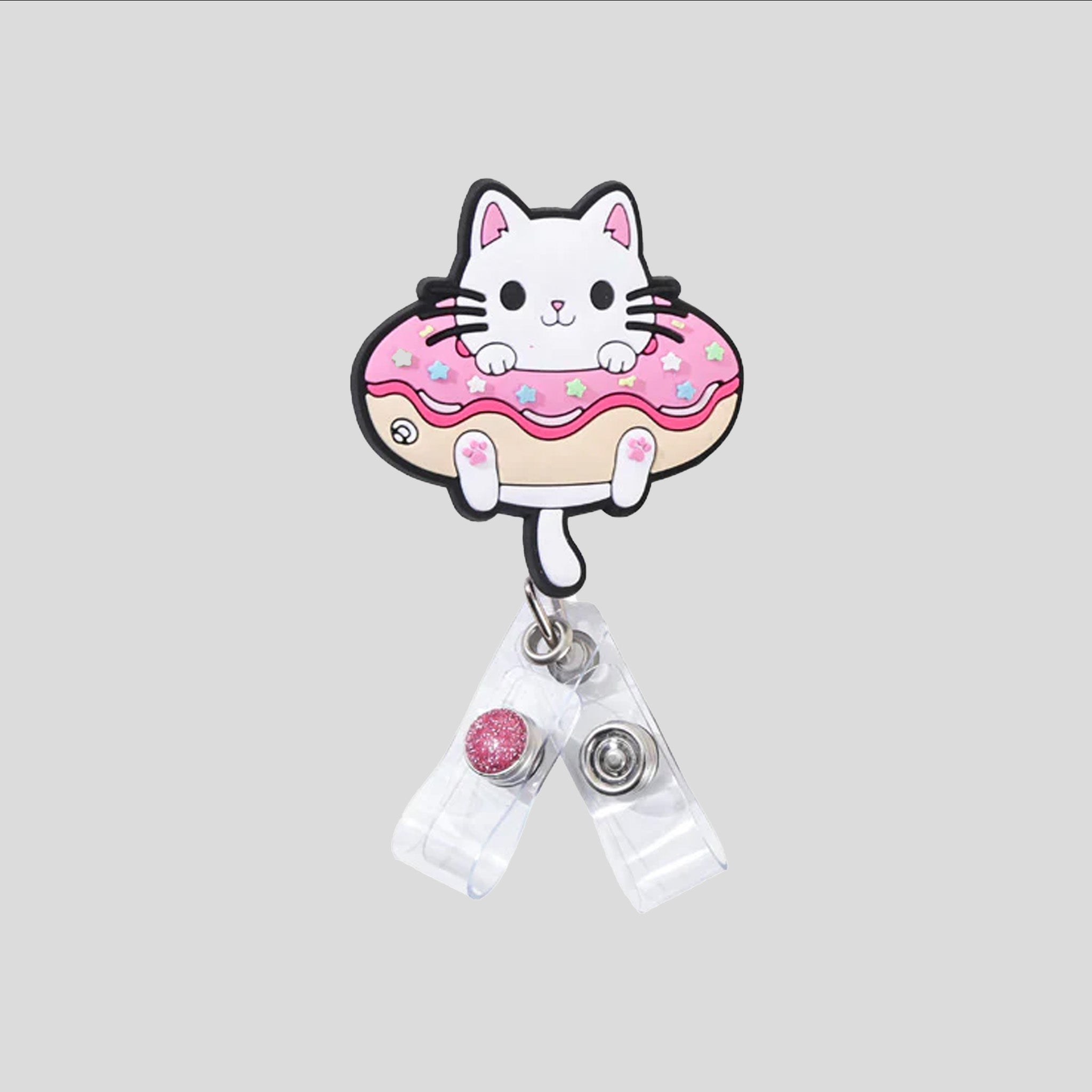 Jellies Donut Cat Badge Reel