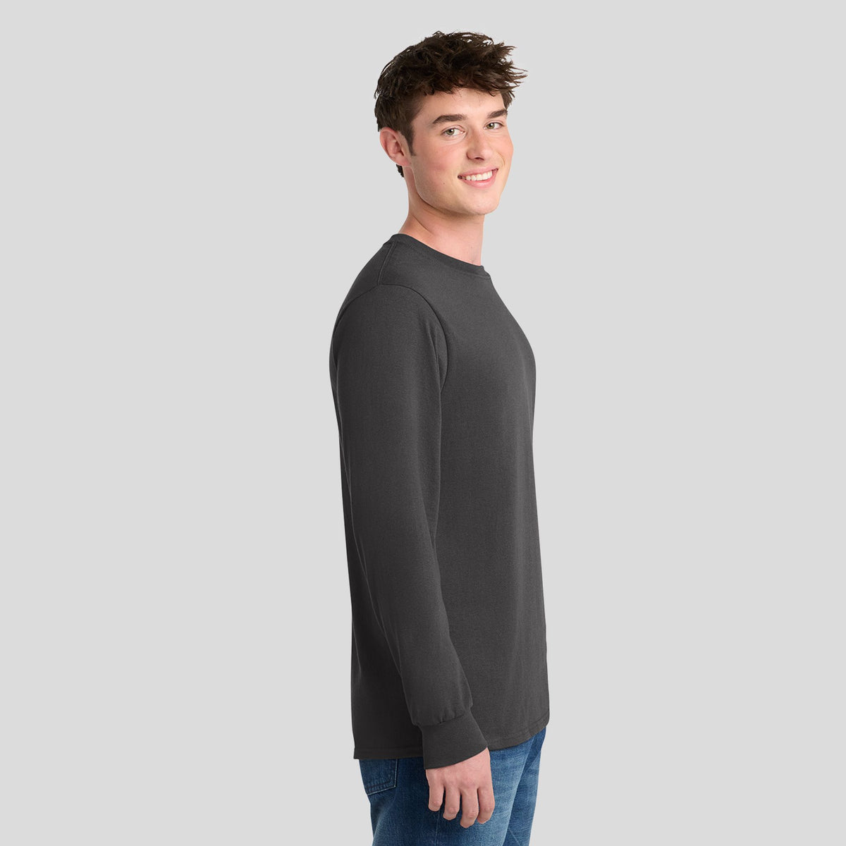 Long Sleeve Core Blend Tee | Charcoal