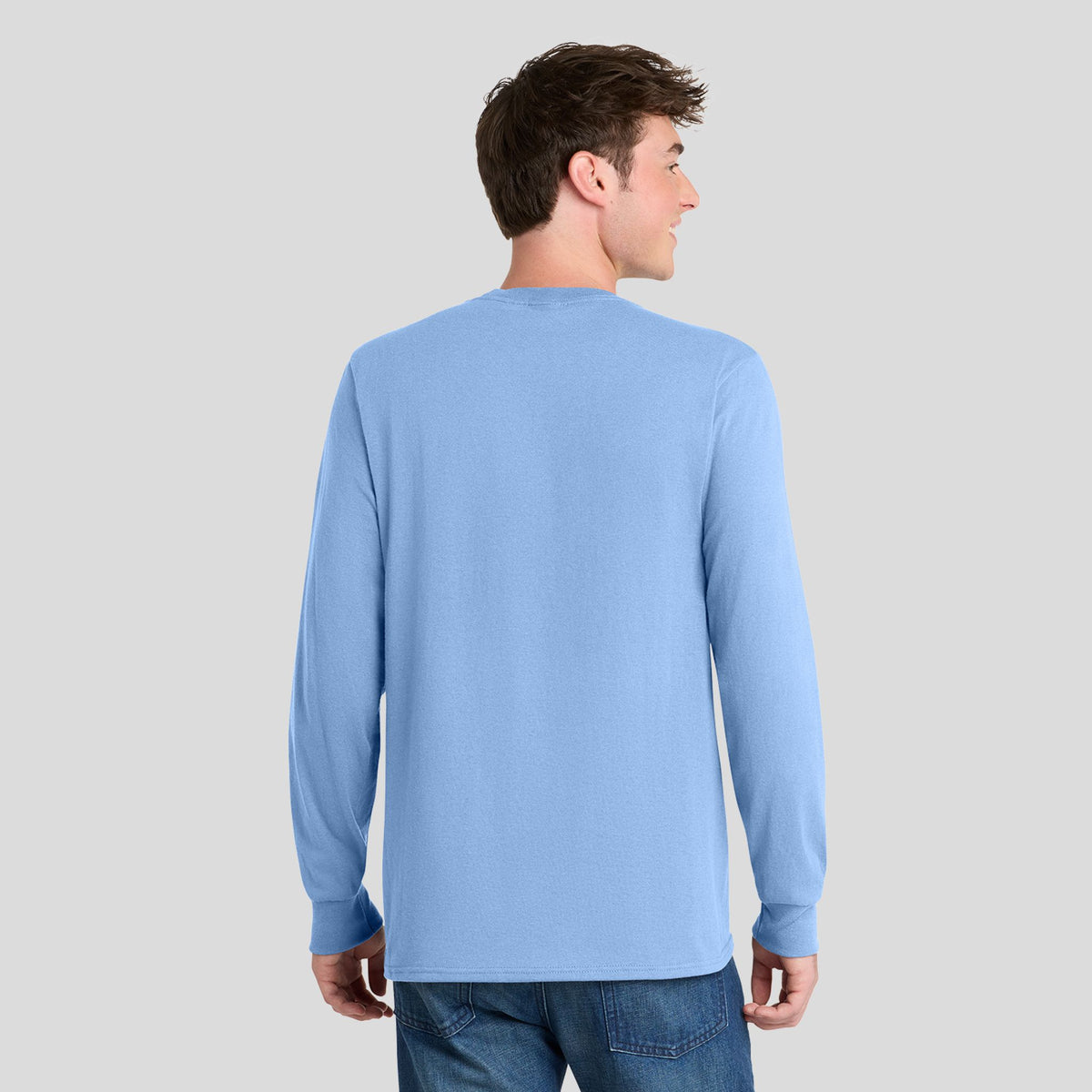 Long Sleeve Core Blend Tee | Light Blue