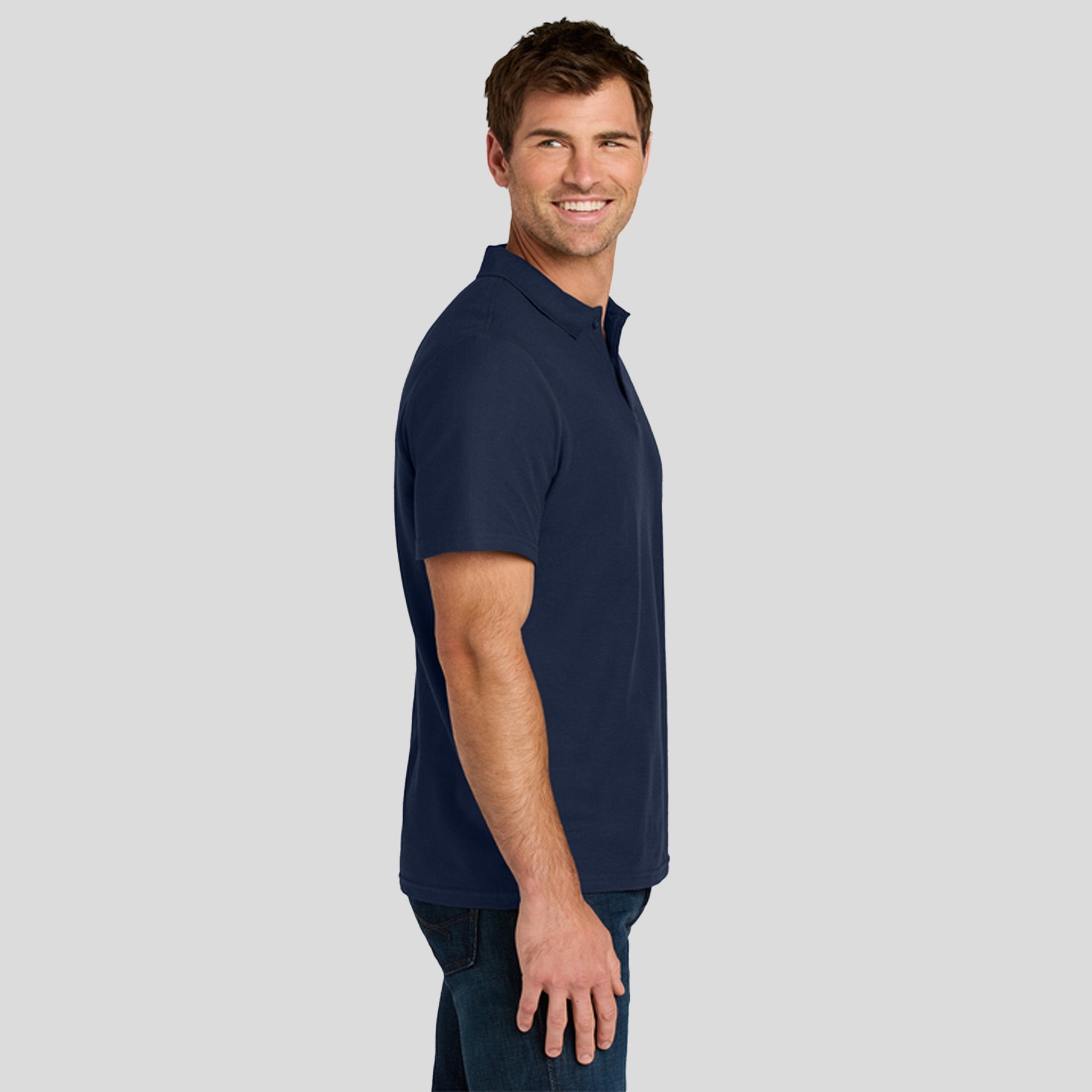 Gildanยฎ Softstyleยฎ Pique Polo | Navy