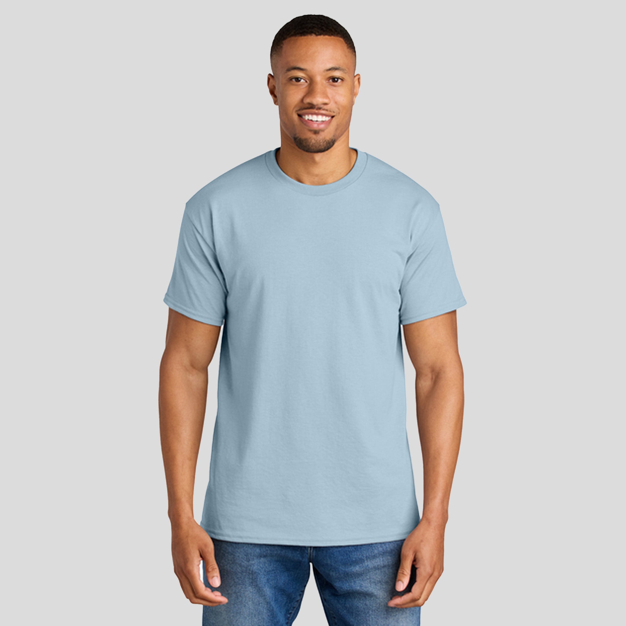Gildanยฎ DryBlendยฎ 50 Cotton/50 Poly T-Shirt | Light Blue