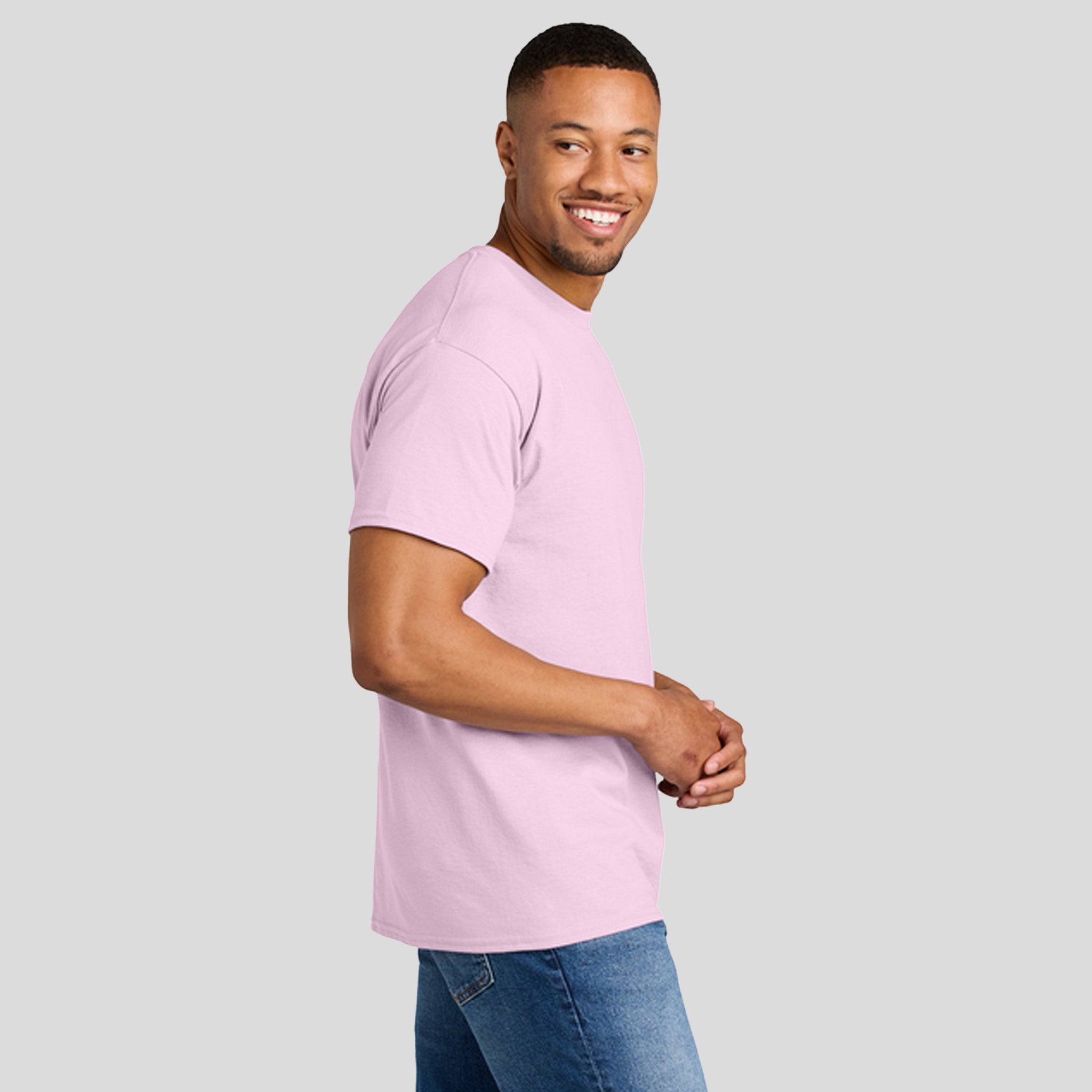 Gildanยฎ DryBlendยฎ 50 Cotton/50 Poly T-Shirt | Light Pink