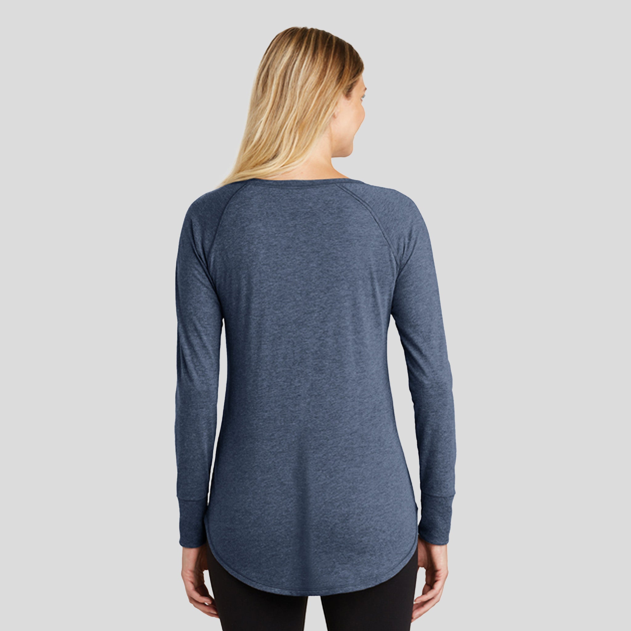 Womenโs Perfect Tri ยฎ Long Sleeve Tunic Tee | Navy Frost