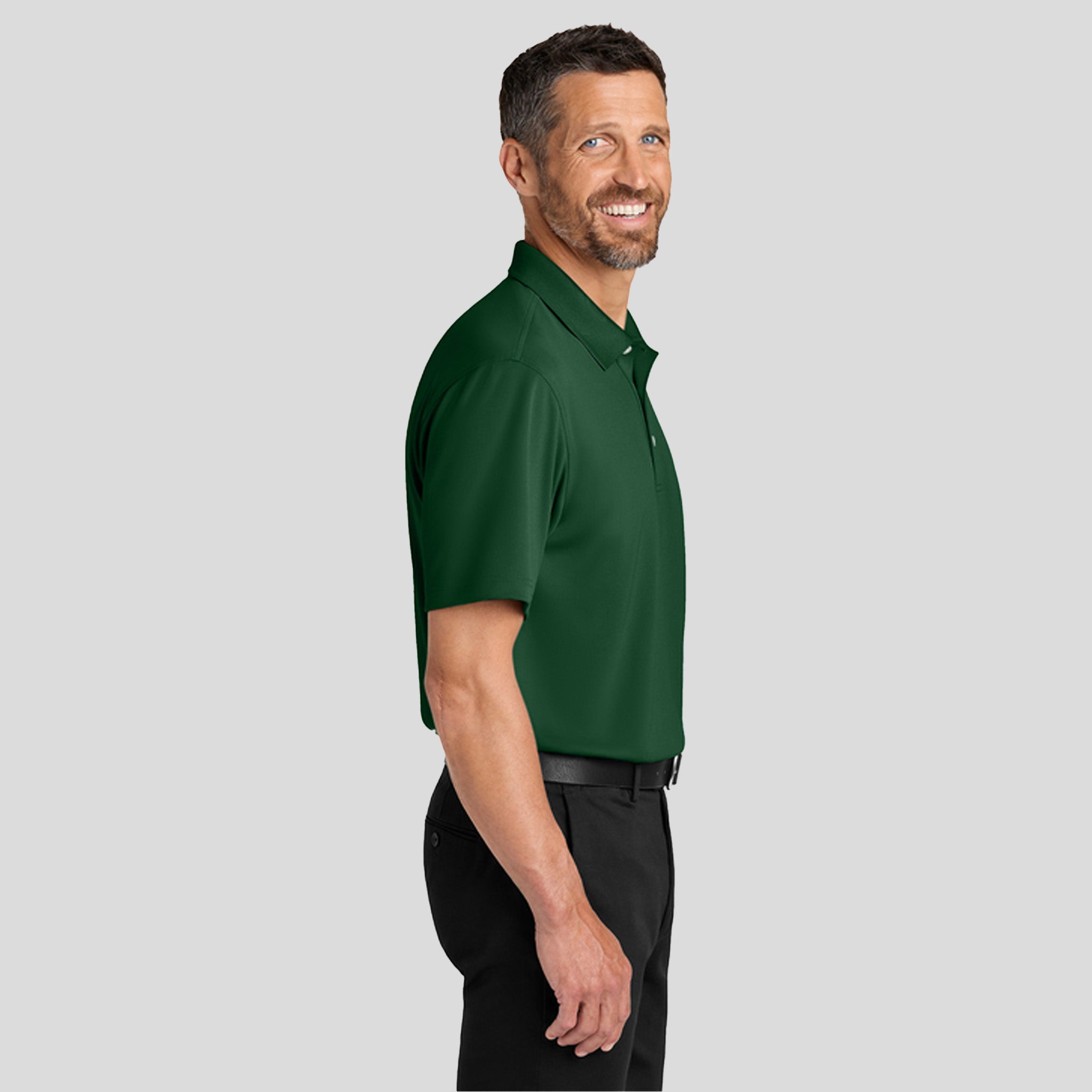 Men's Dry Zoneยฎ Stain-Release Grid Polo | Hunter Green