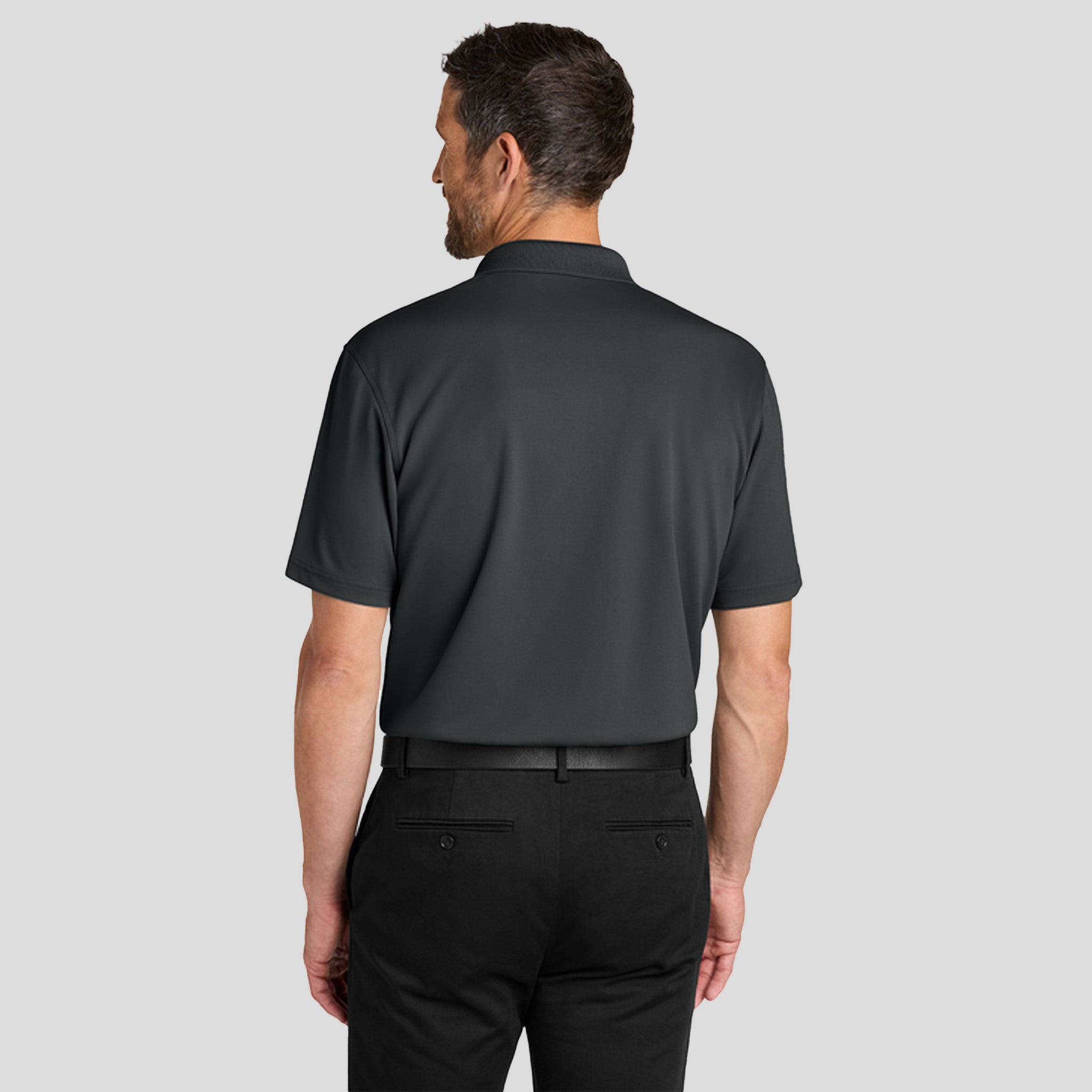 Men's Dry Zoneยฎ Stain-Release Grid Polo | Seal Grey