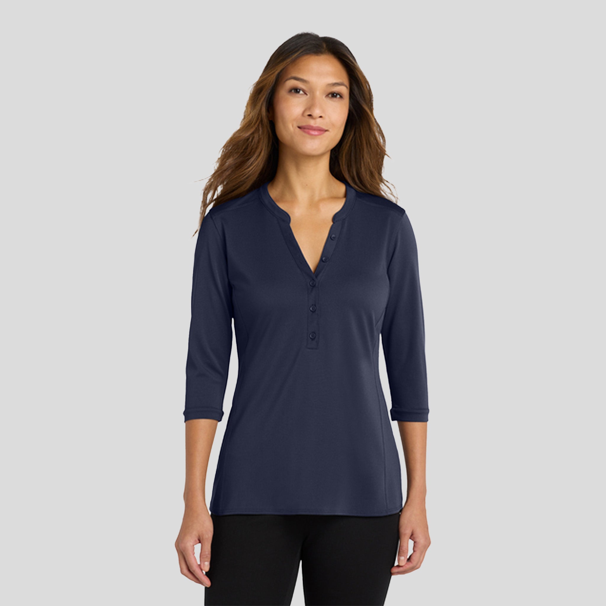 Women's UV Choice Pique Henley | True Navy