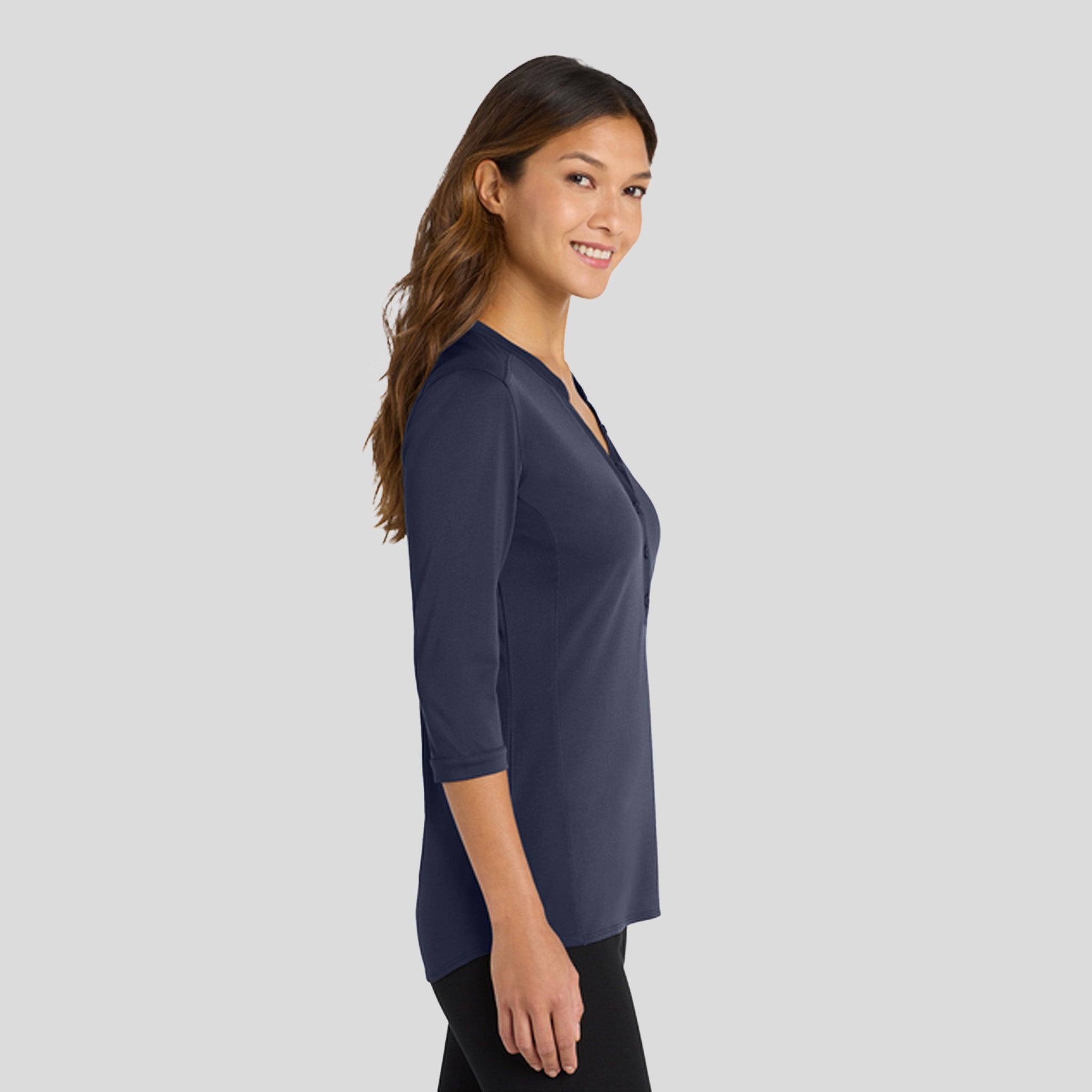 Women's UV Choice Pique Henley | True Navy