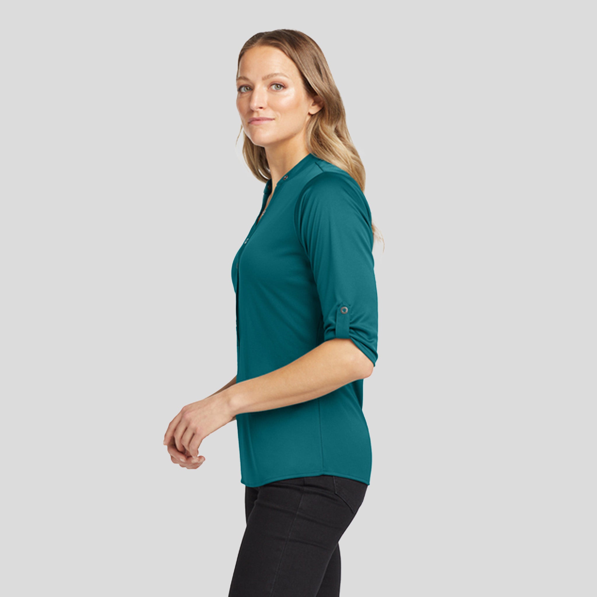 Crush Henley | Torque Teal