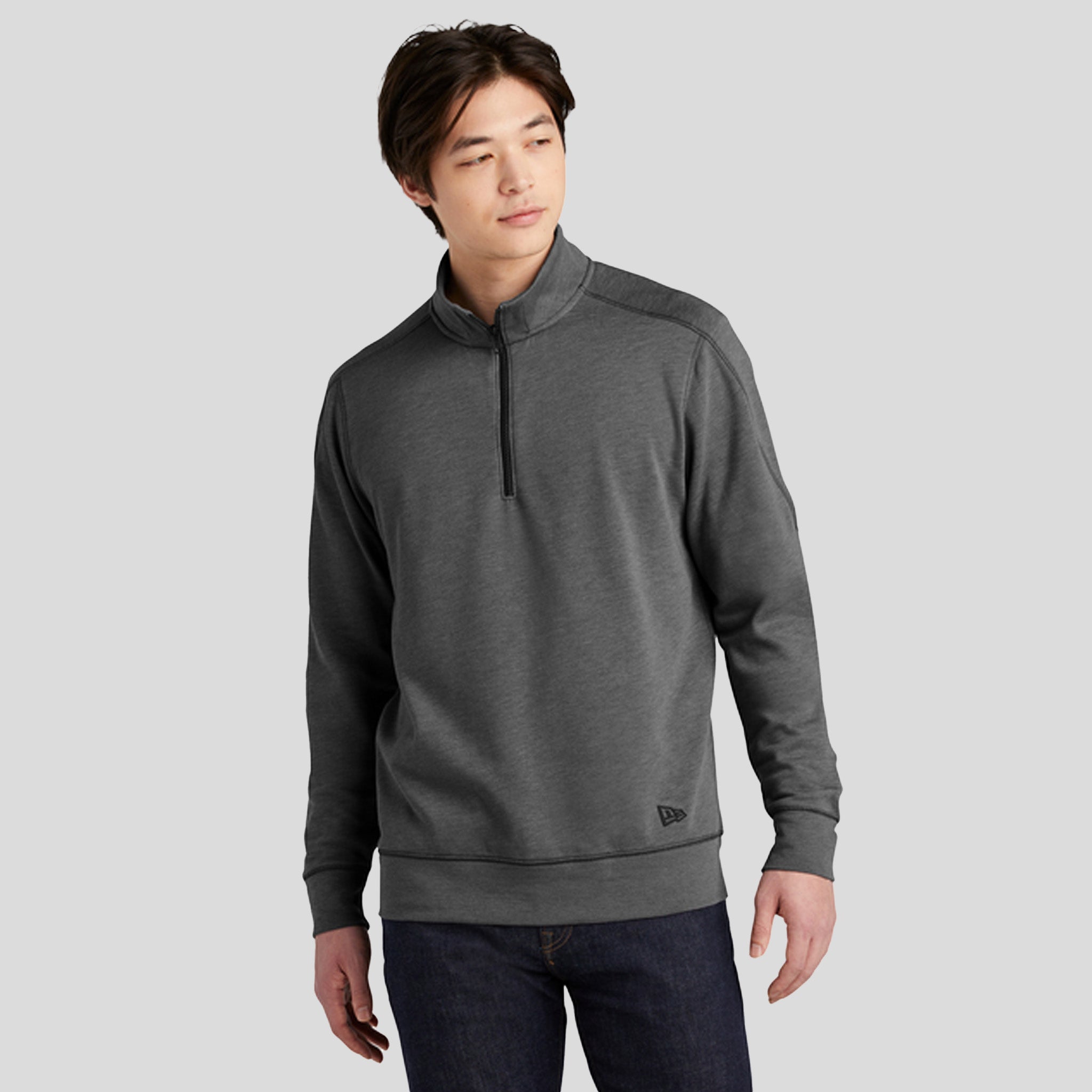 Tri-Blend Fleece 1/4-Zip Pullover | Black Heather