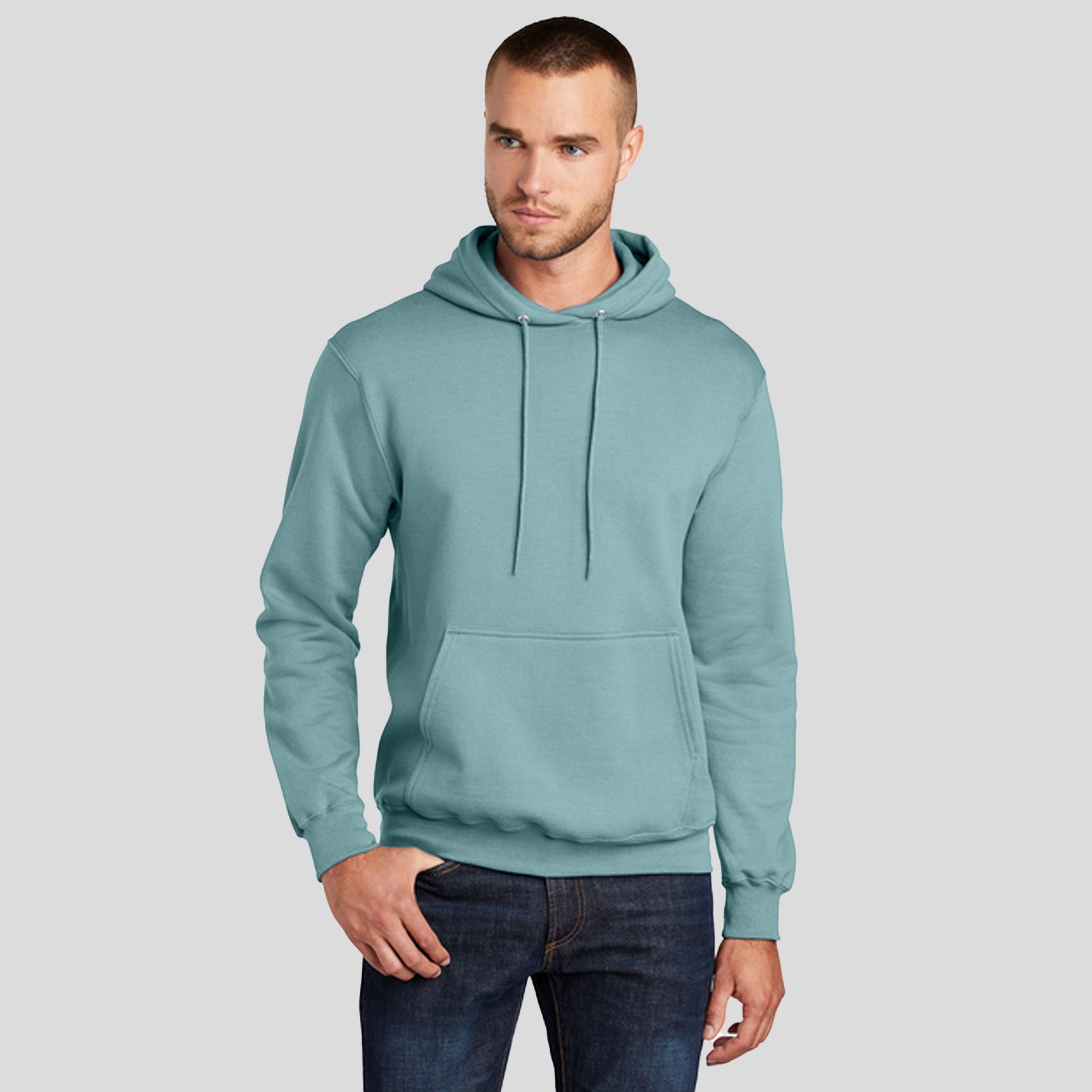 Core Fleece Pullover Hooded Sweatshirt | Stonewashed Blue