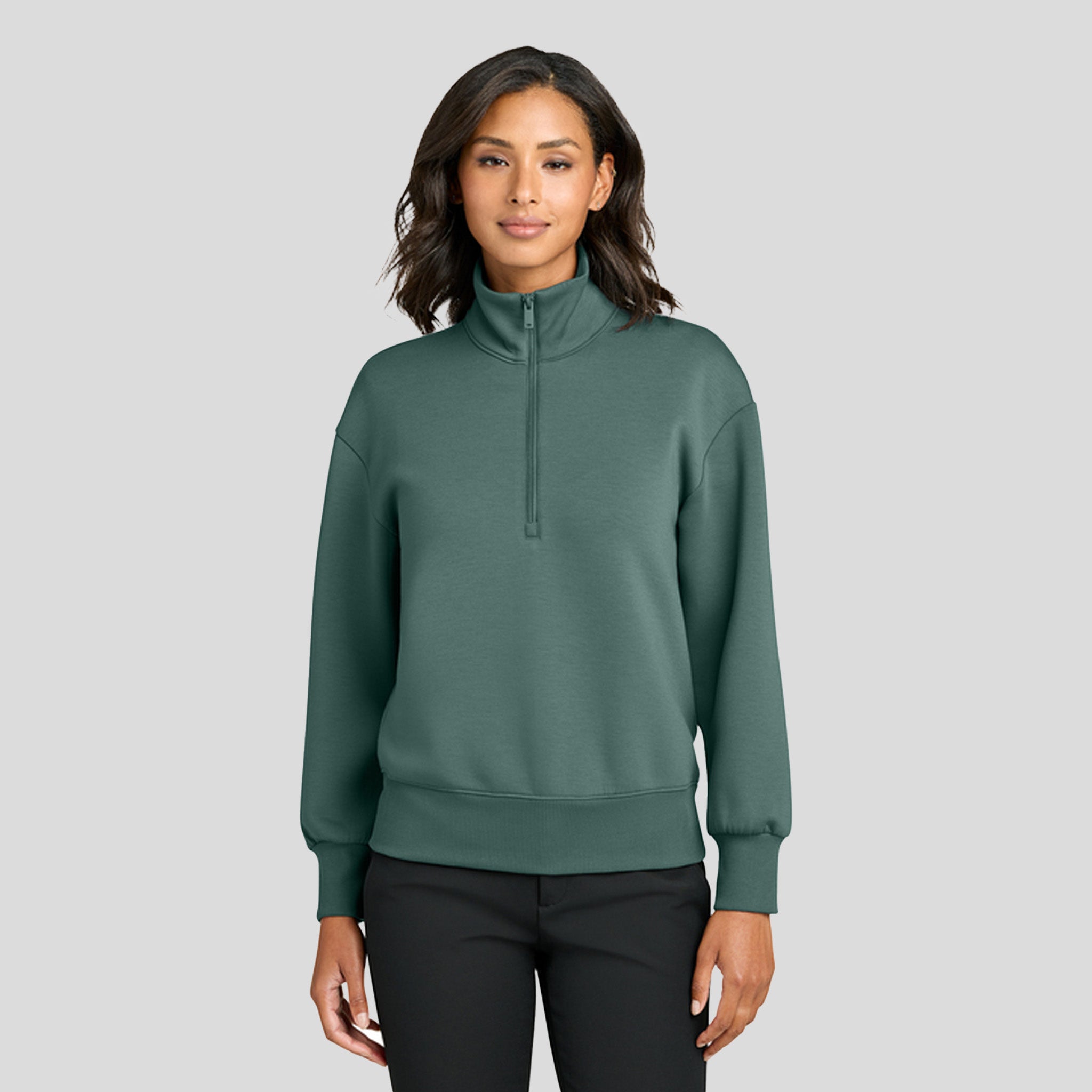 Womenβs Soft Spacer 1/4-Zip | Silver Pine