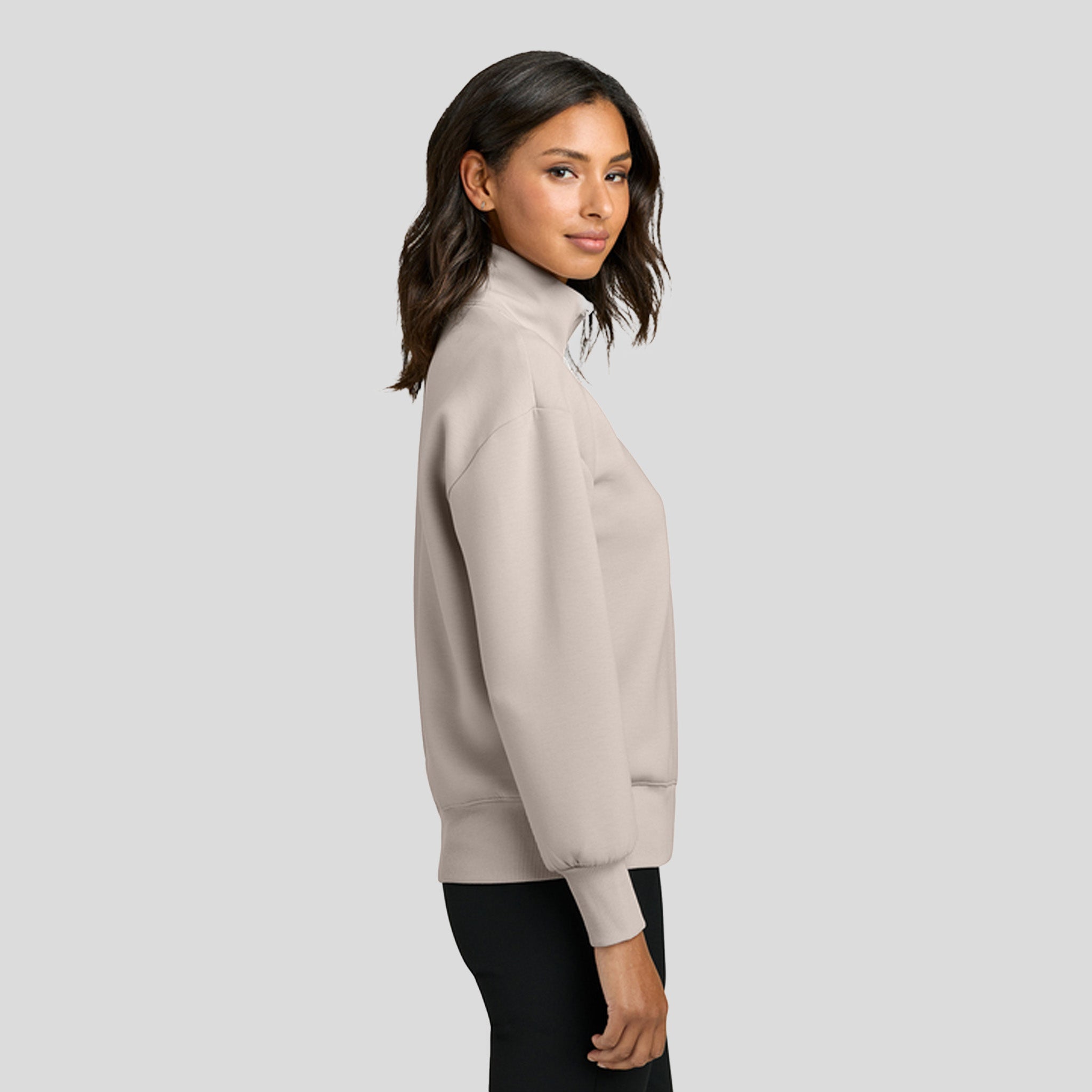 Womenβs Soft Spacer 1/4-Zip | Warm Quartz