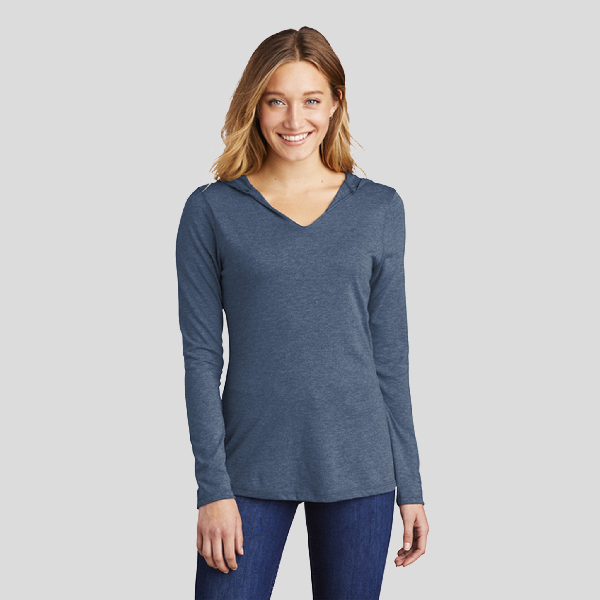 Womenโs Perfect Tri ยฎ Long Sleeve Hoodie | Navy Frost
