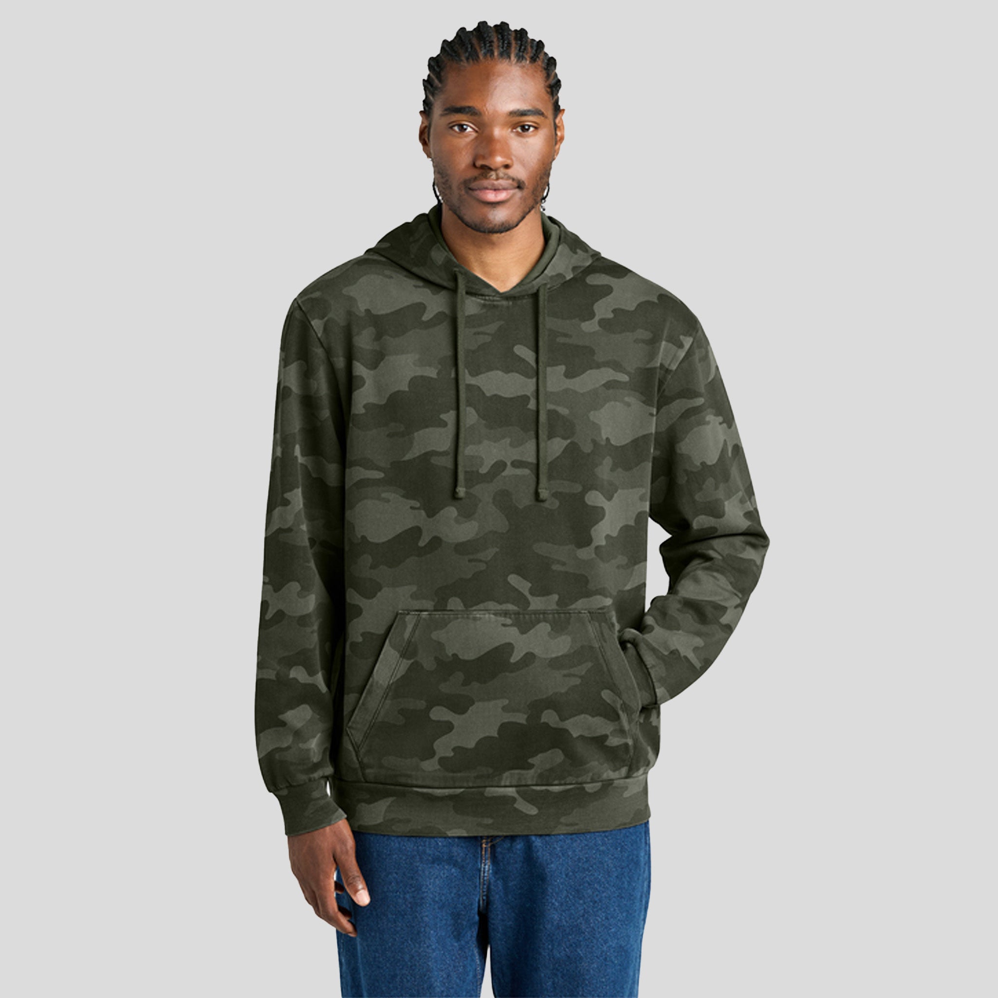 Men's Washβ’ Camo Fleece Hoodie | Olive Drab Green