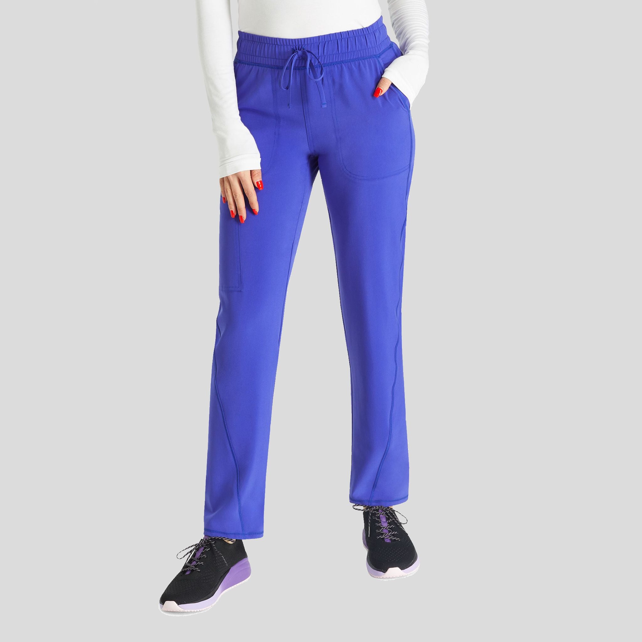 Women’s Mid Rise Tapered Leg Drawstring Pant | Glacier Pearl