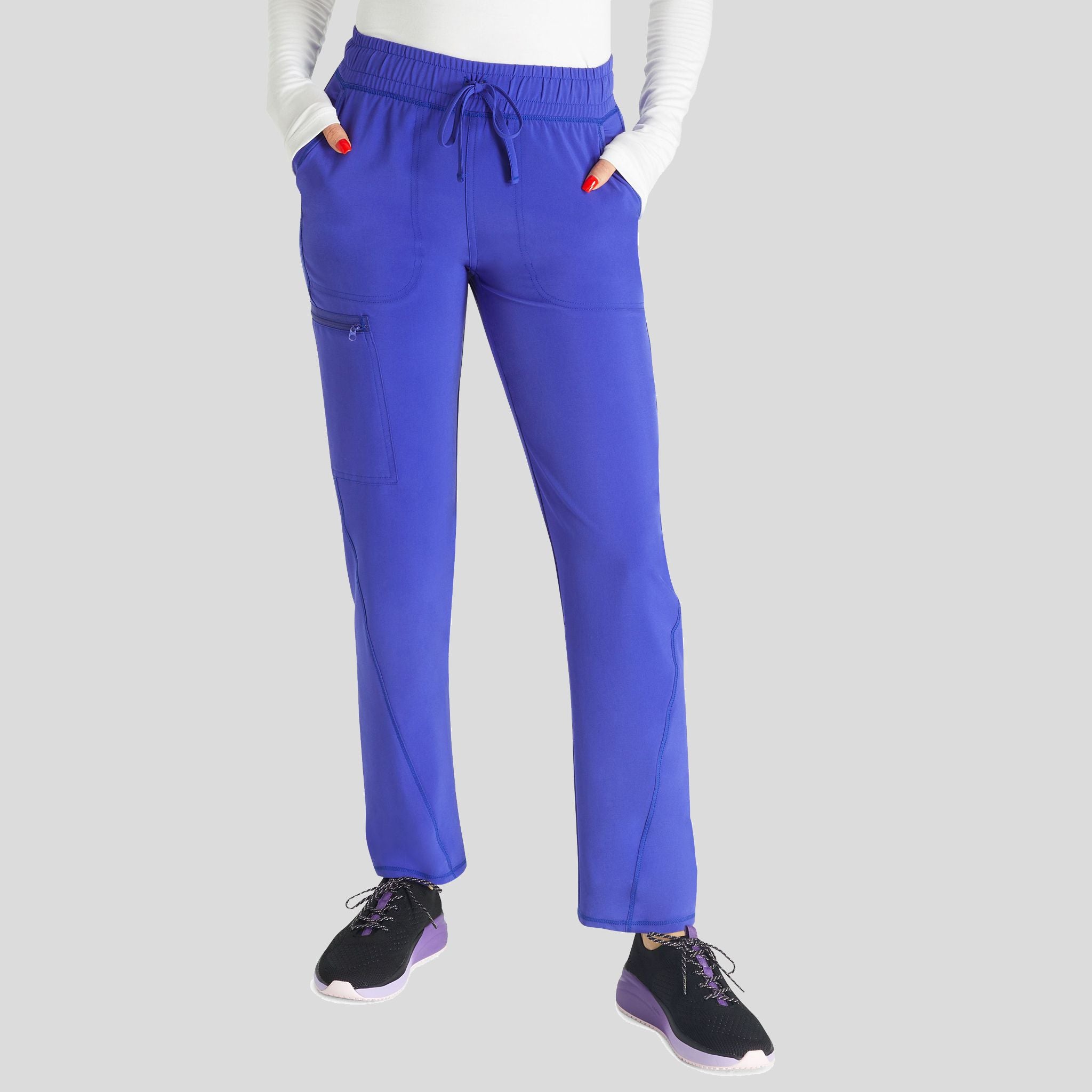 Women’s Mid Rise Tapered Leg Drawstring Pant | Glacier Pearl