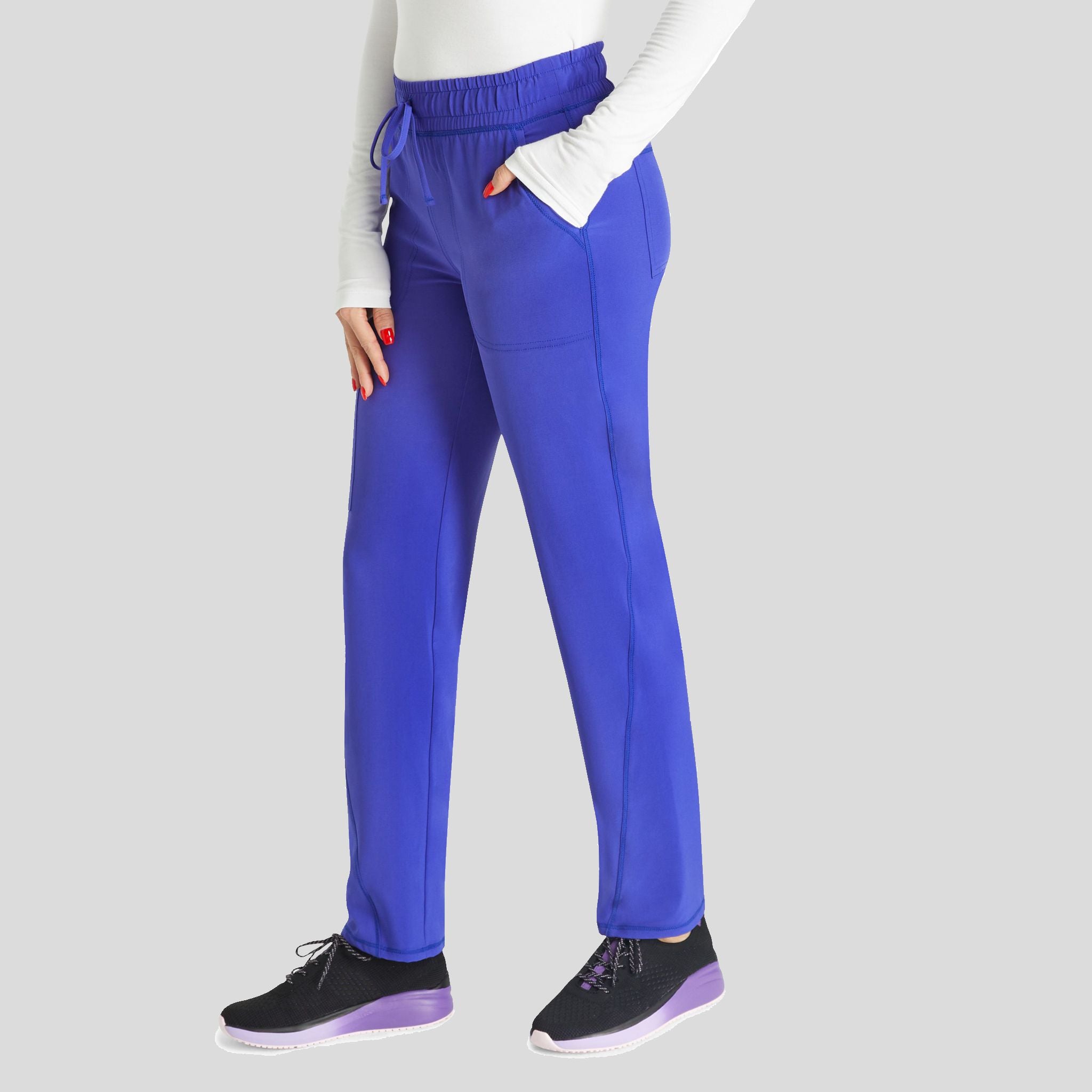 Women’s Mid Rise Tapered Leg Drawstring Pant | Glacier Pearl