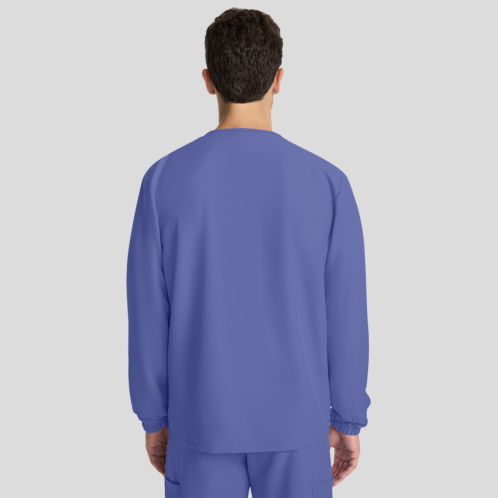 Unisex Snap-Front Crew Neck Scrub Jacket | Ciel