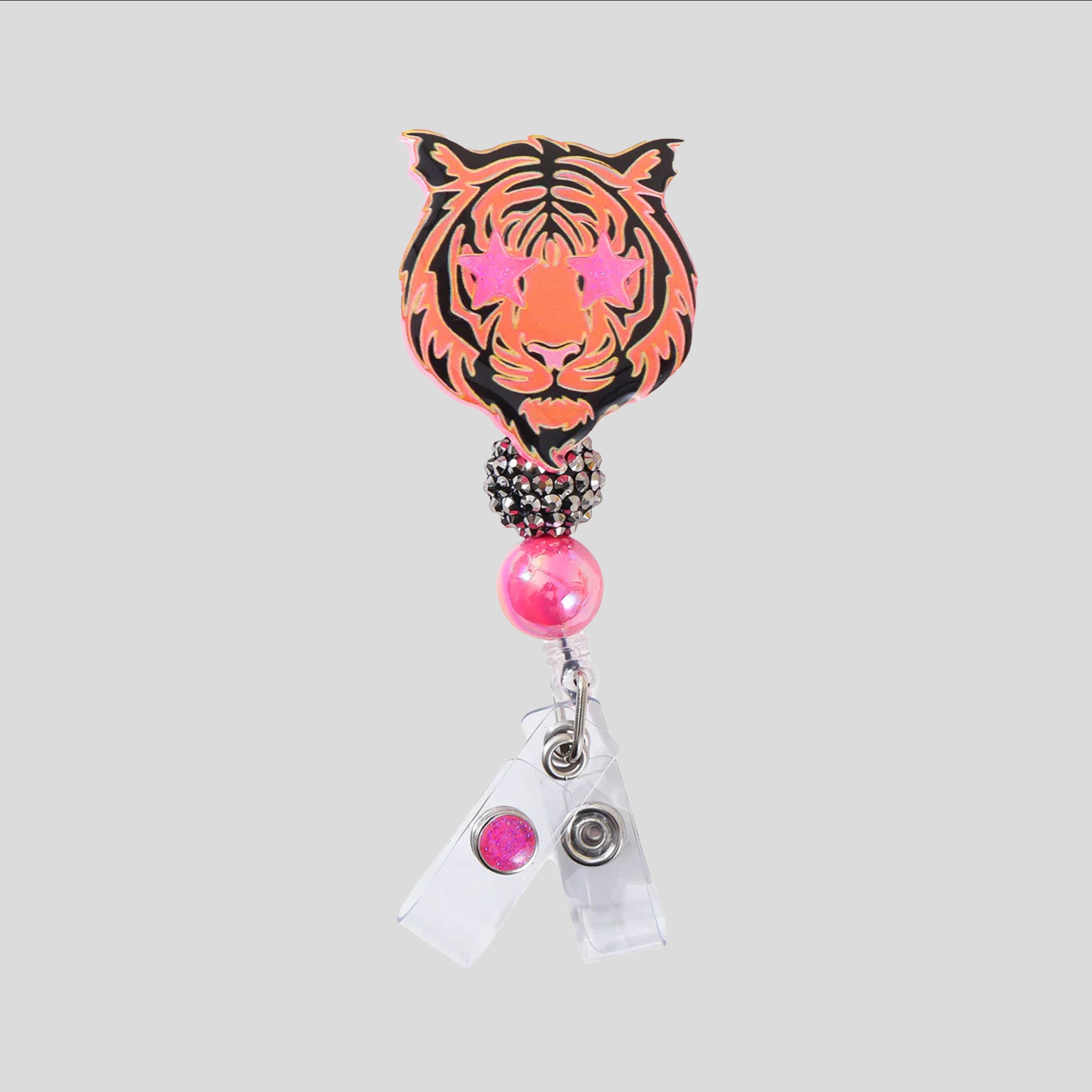 Glitterific Tiger Badge Reel