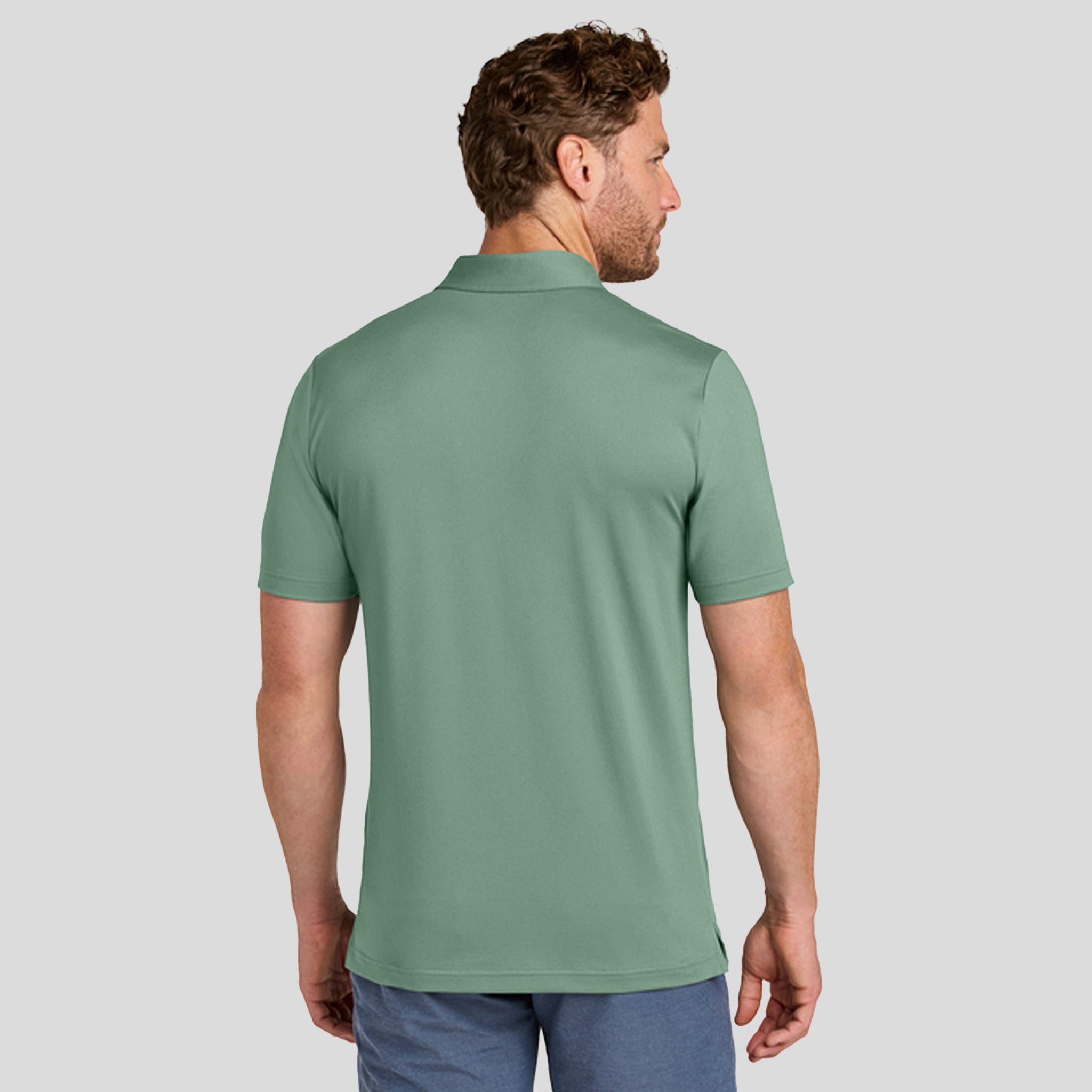 Glenview Stripe Polo | Laurel Green