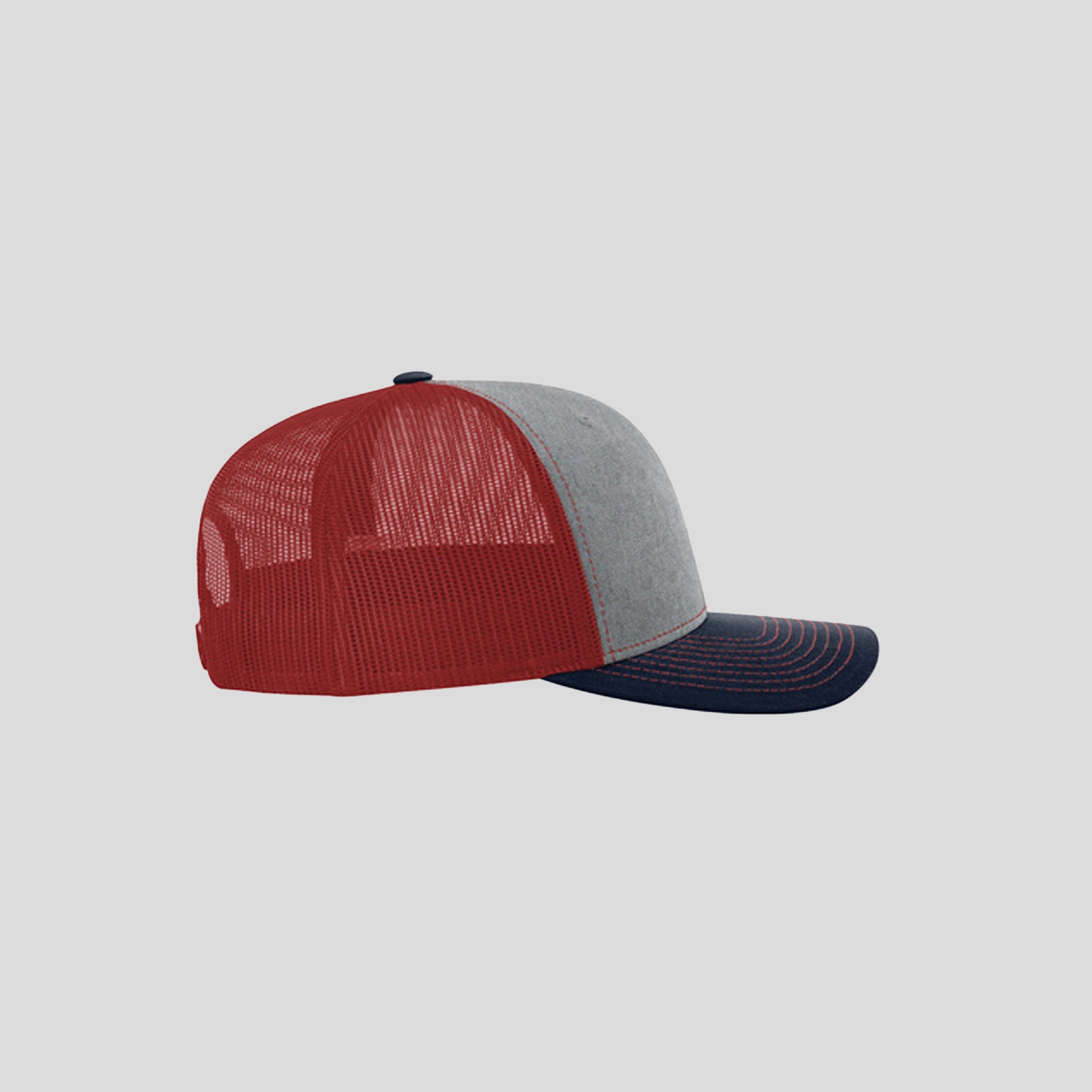 Richardson Trucker Cap | Heather Grey/Cardinal/Navy