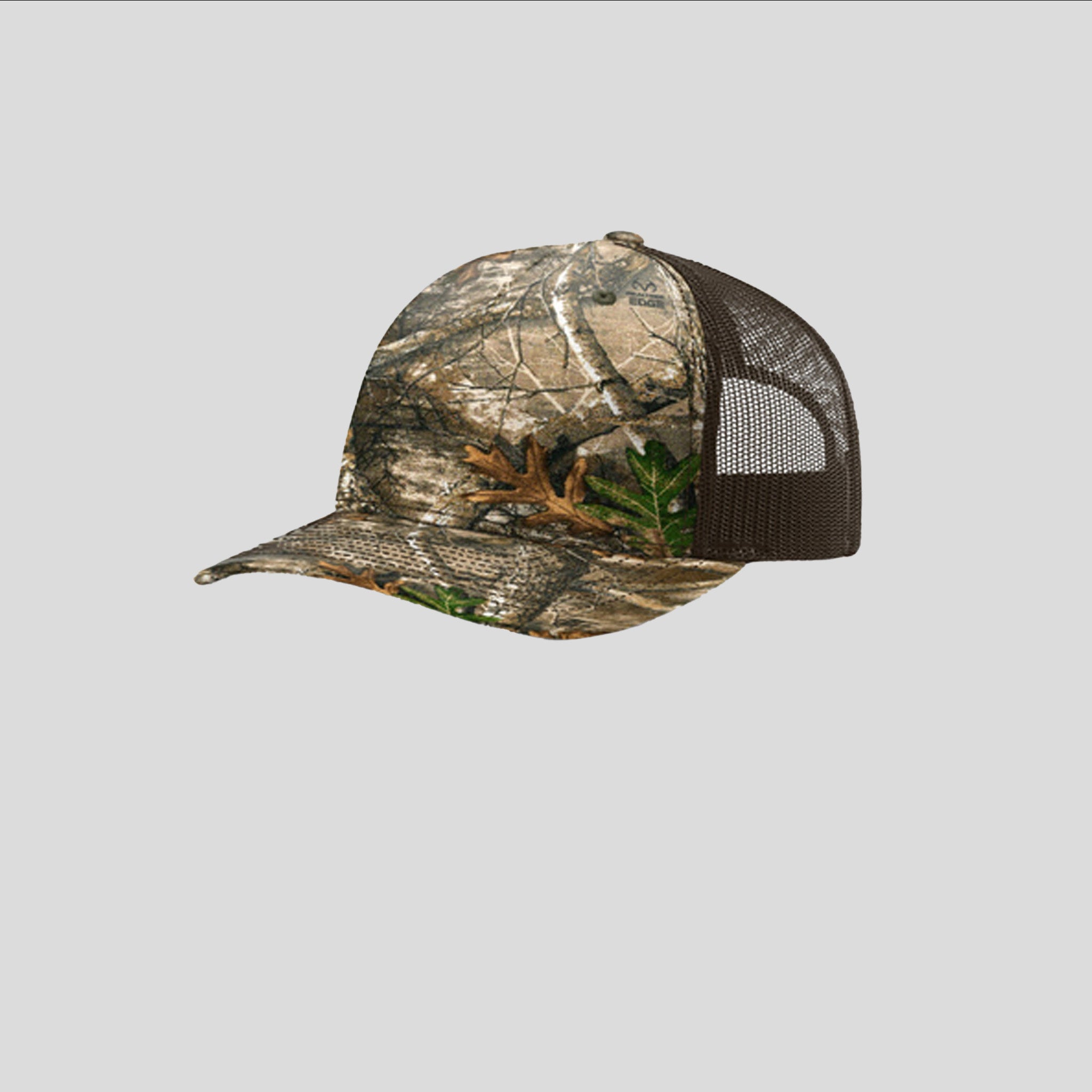 Printed Five-Panel Trucker Hat | Realtree Edge/Brown