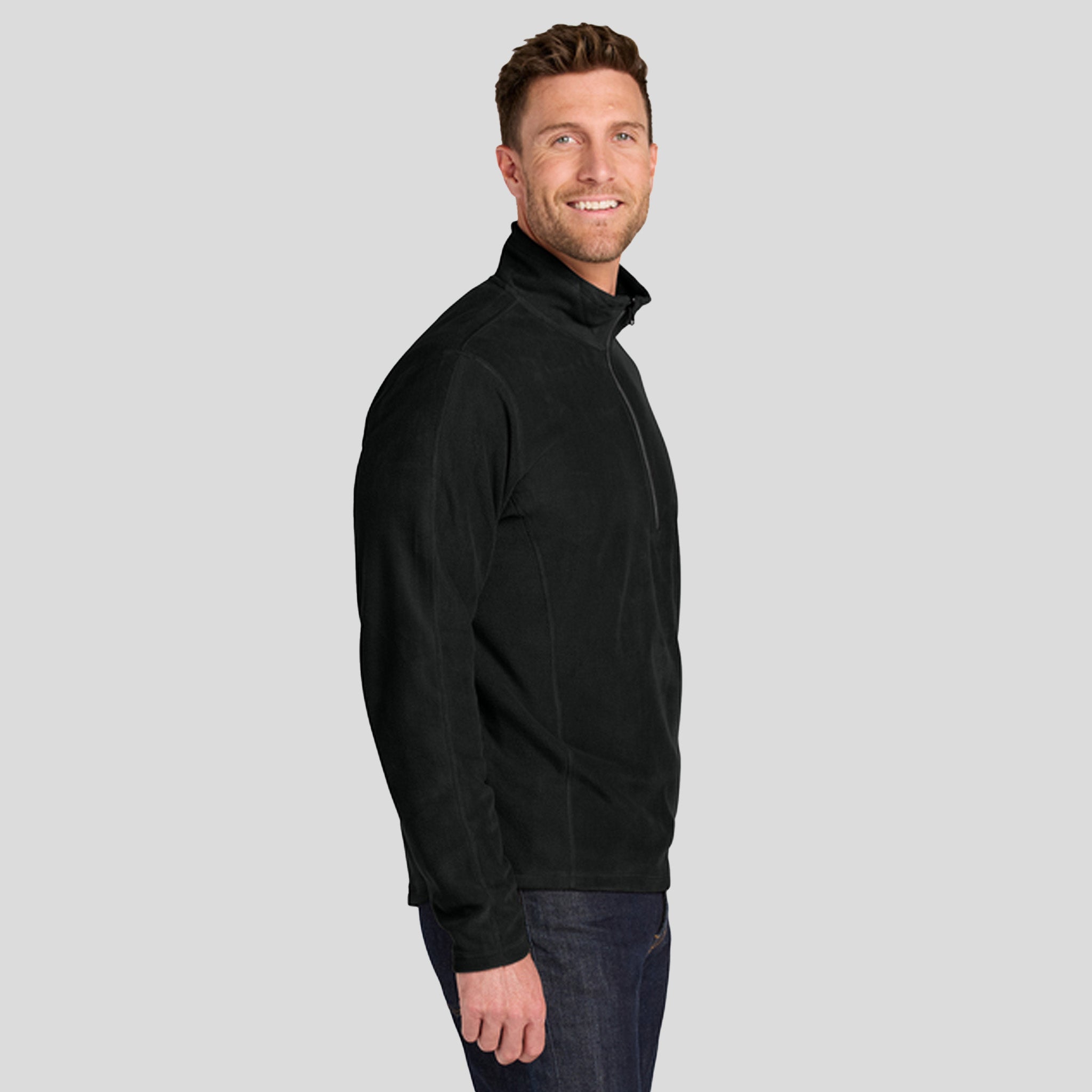 Microfleece 1/2-Zip Pullover | Black