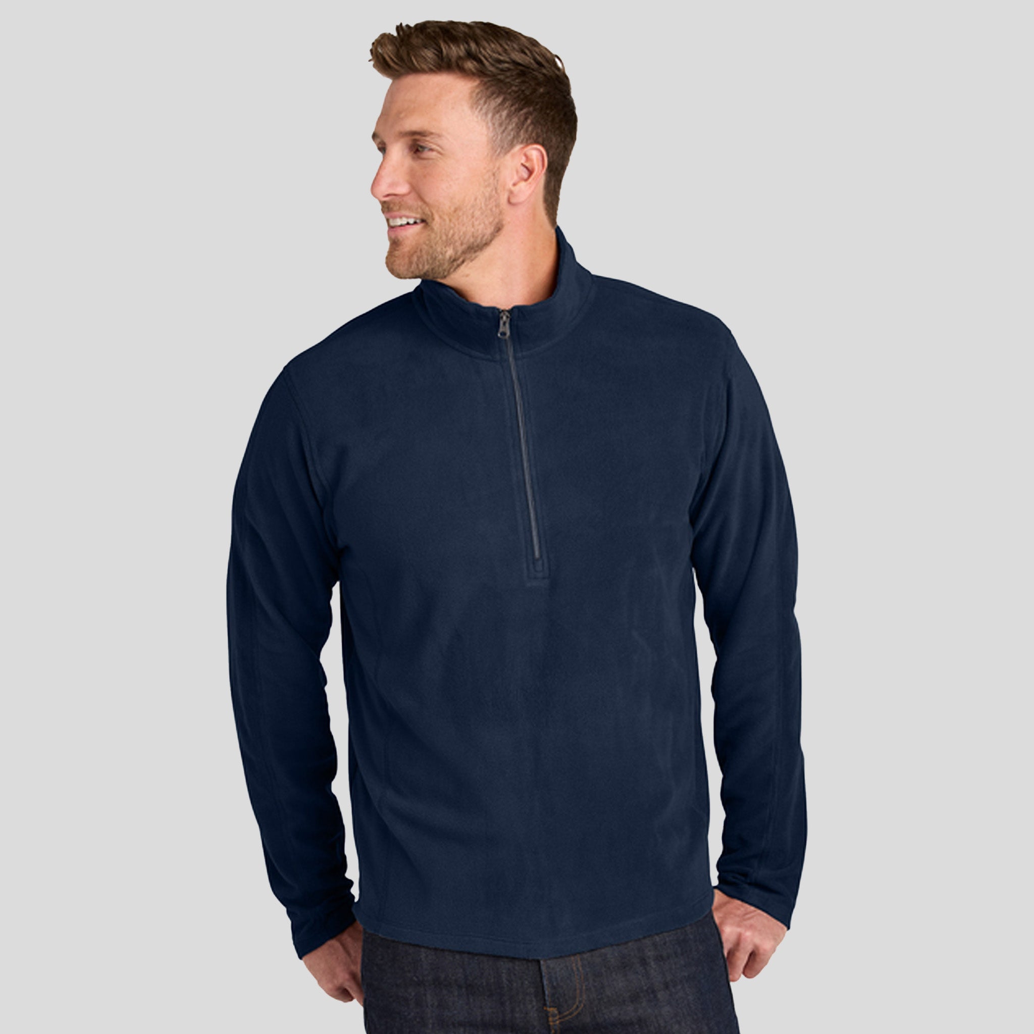 Microfleece 1/2-Zip Pullover | True Navy