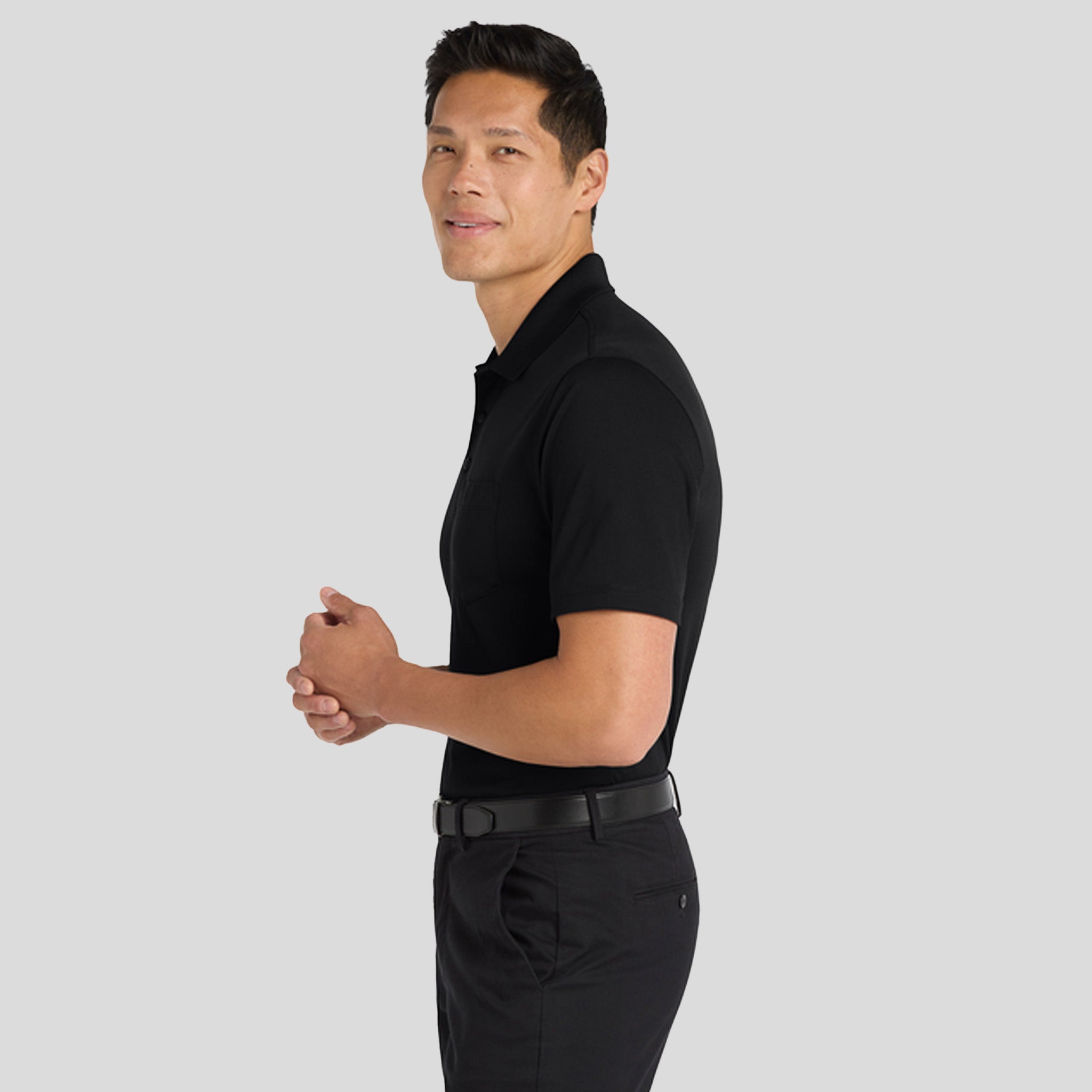 Dry Zone® UV Micro-Mesh Pocket Polo | Deep Black