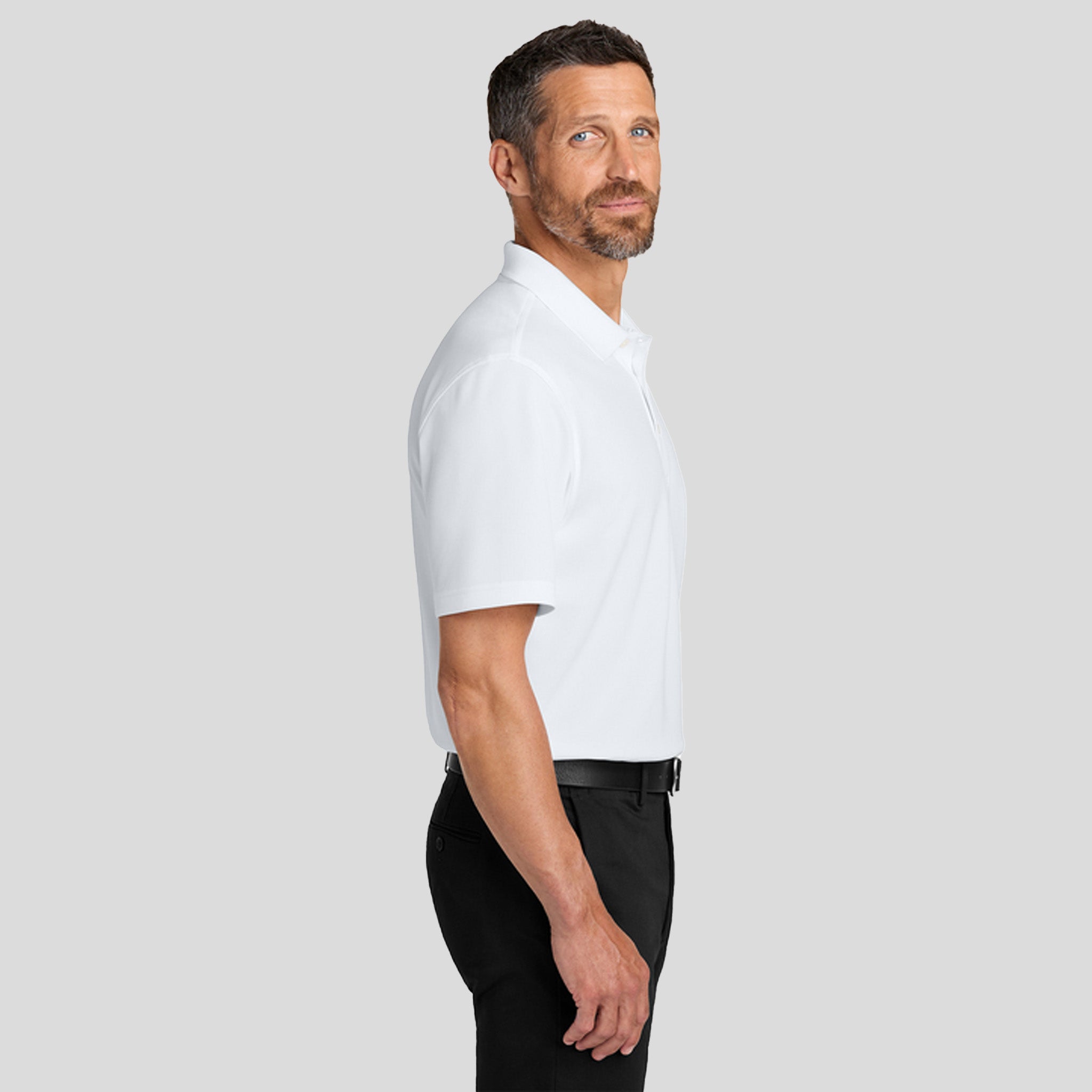 Men's Dry Zone® Stain-Release Grid Polo | White