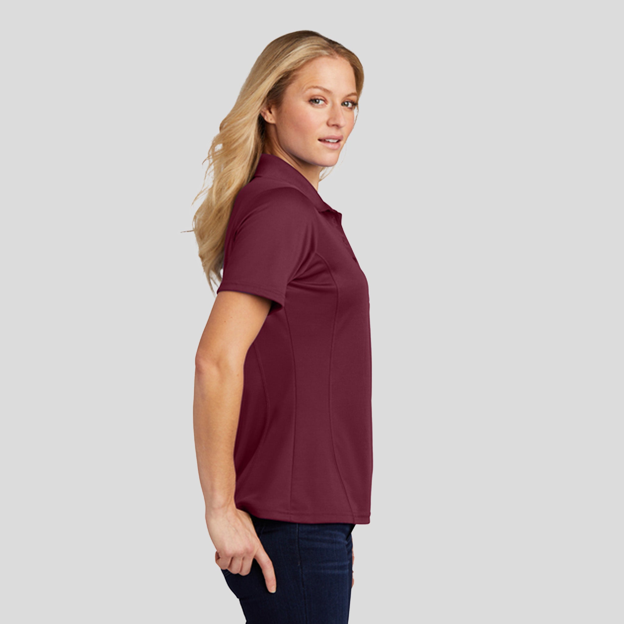 Women's Dry Zone® Raglan Accent Polo | Maroon