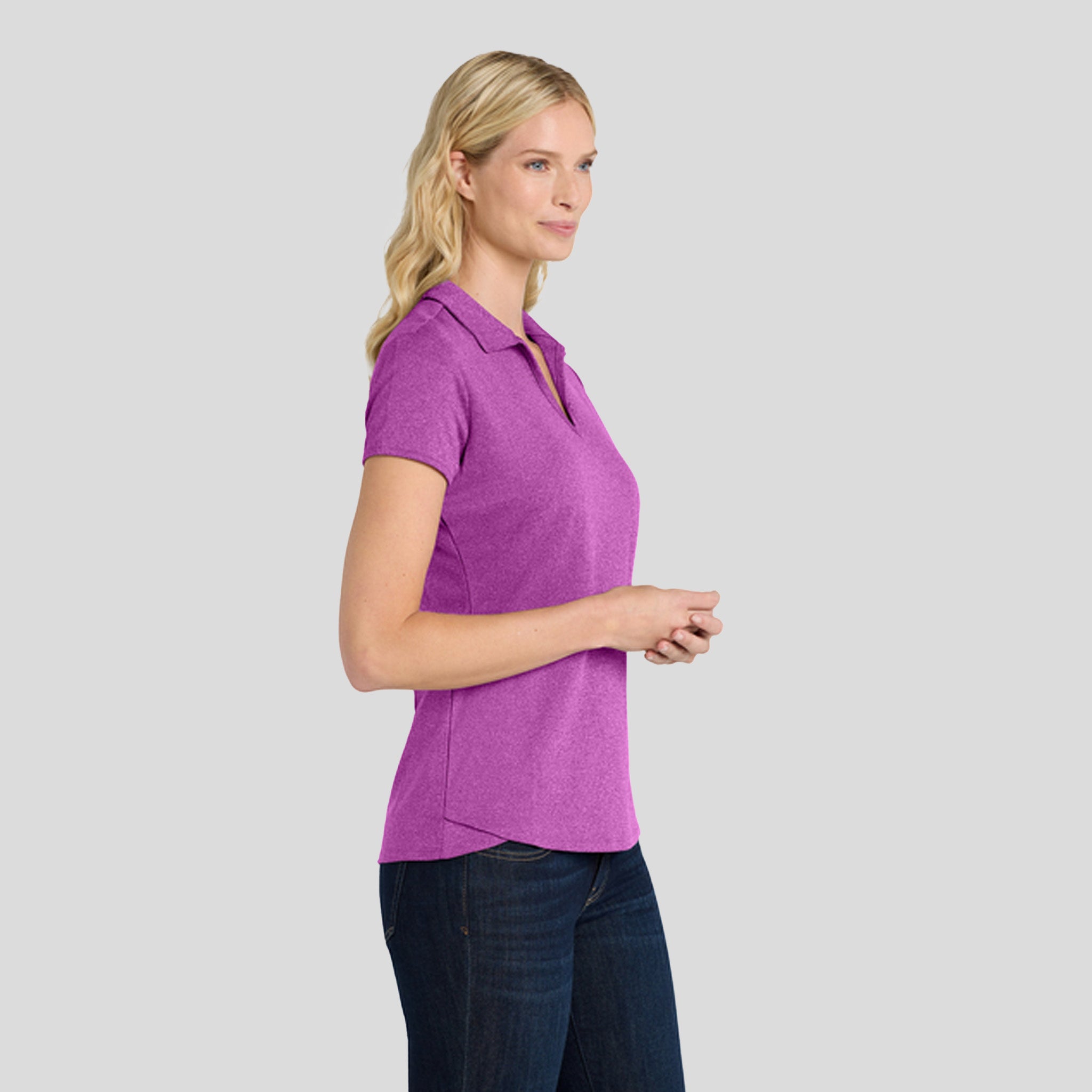 Women's Trace Heather Polo | Berry Heather