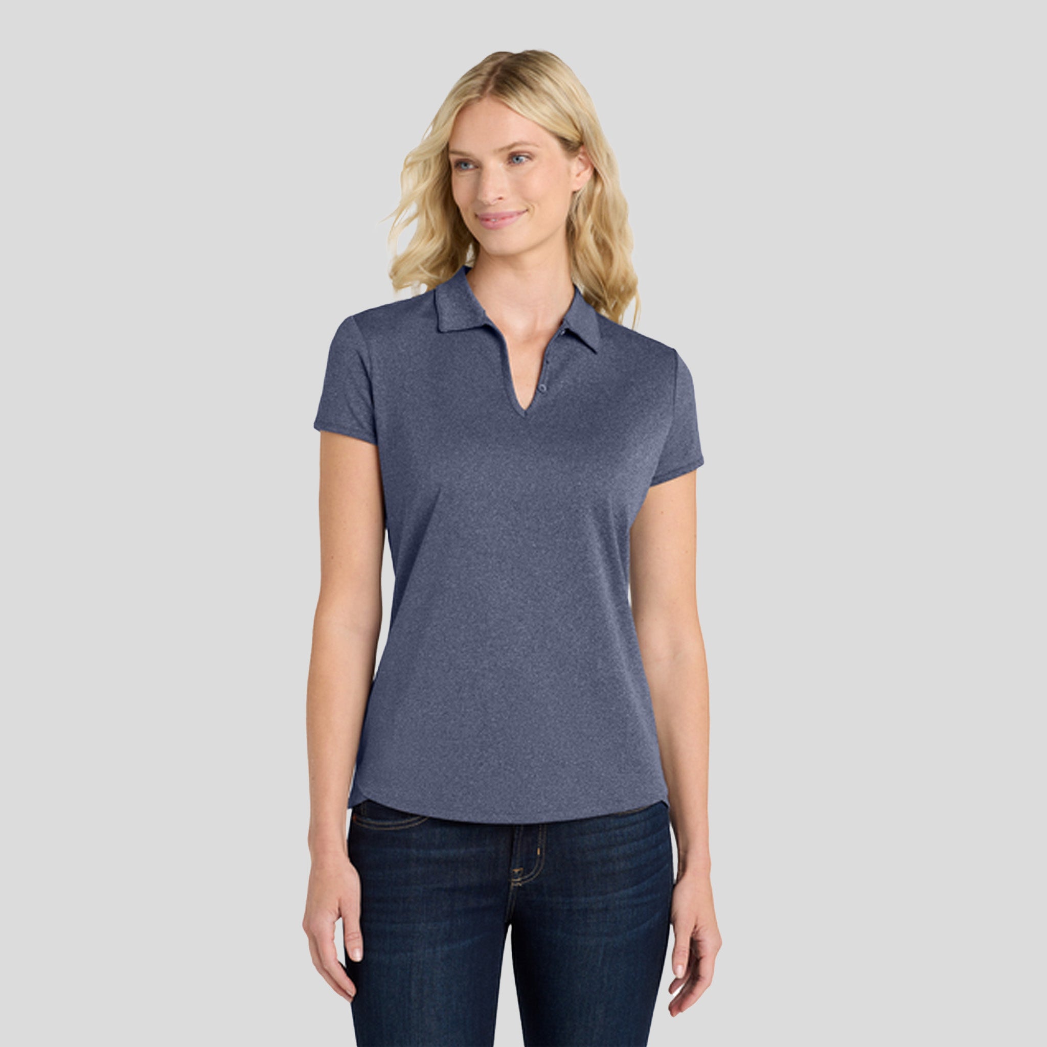 Women's Trace Heather Polo | True Navy Heather