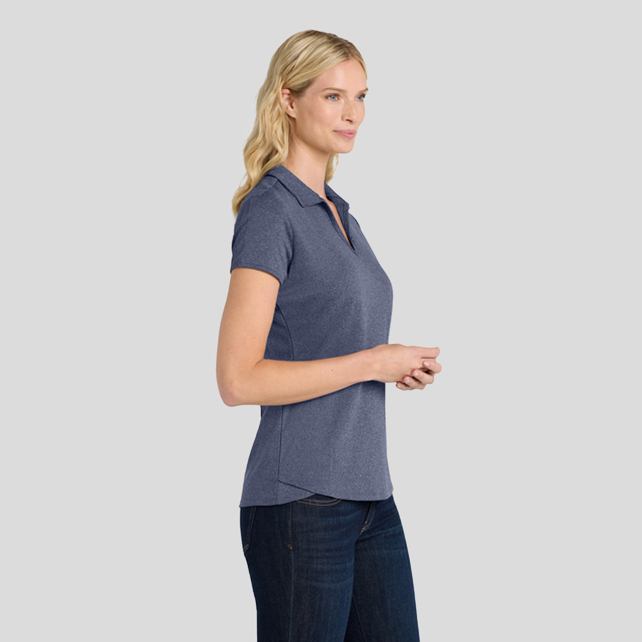 Women's Trace Heather Polo | True Navy Heather