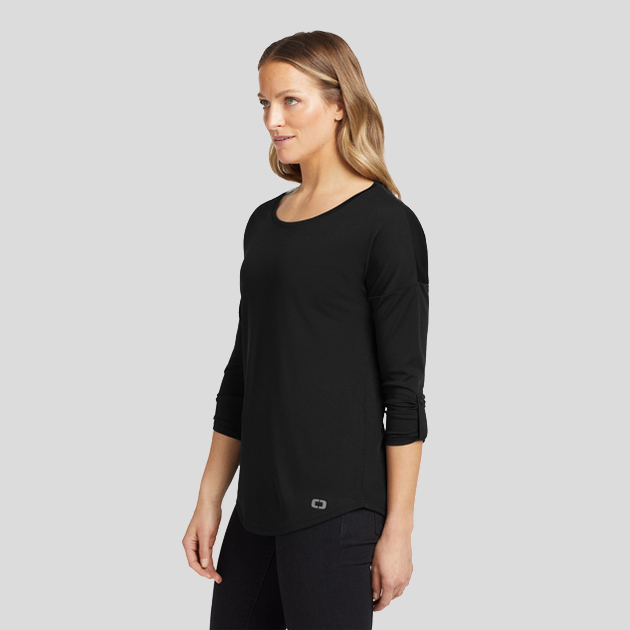 Women's Gravitate Scoop 3/4-Sleeve | Blacktop