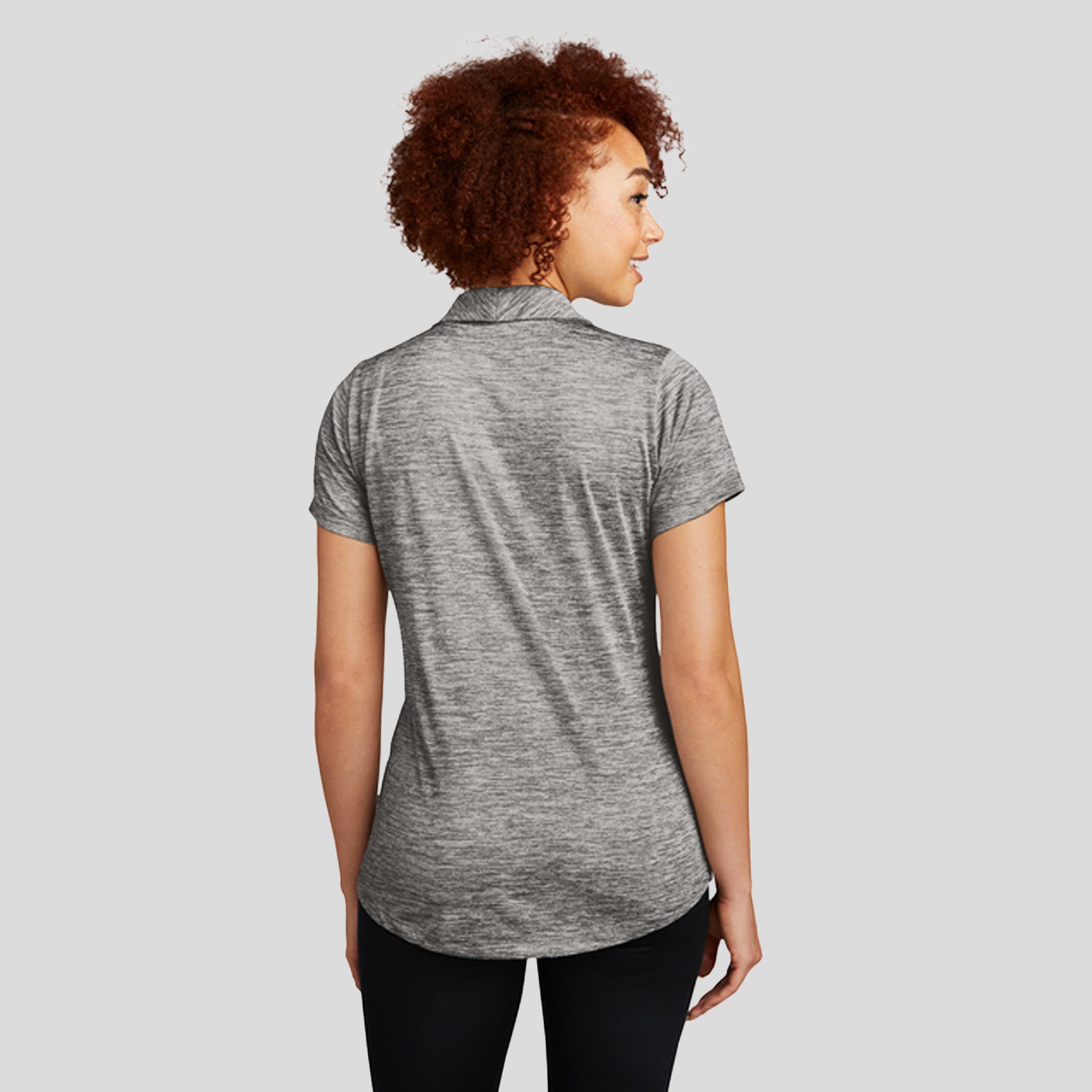 Women's PosiCharge® Electric Heather Polo | Black Electric