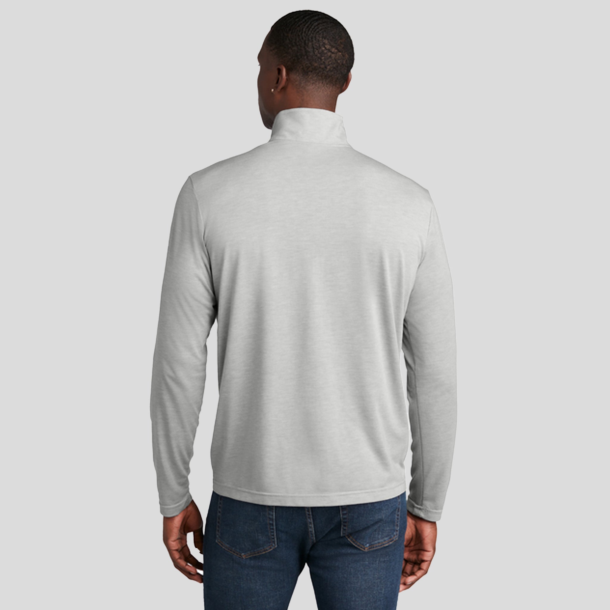 PosiCharge ® Tri-Blend Wicking 1/4-Zip Pullover | Light Grey Heather