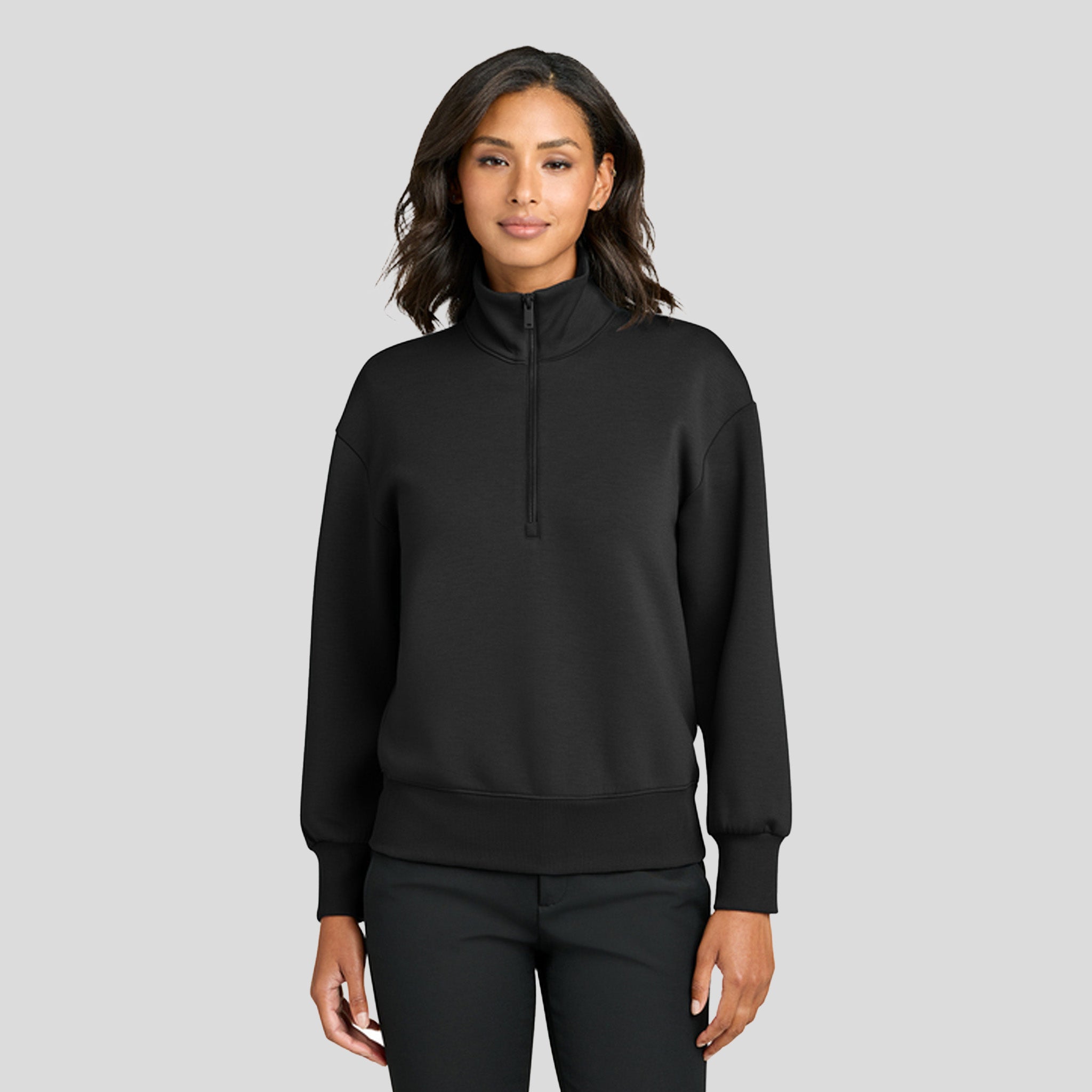 Women’s Soft Spacer 1/4-Zip | Deep Black