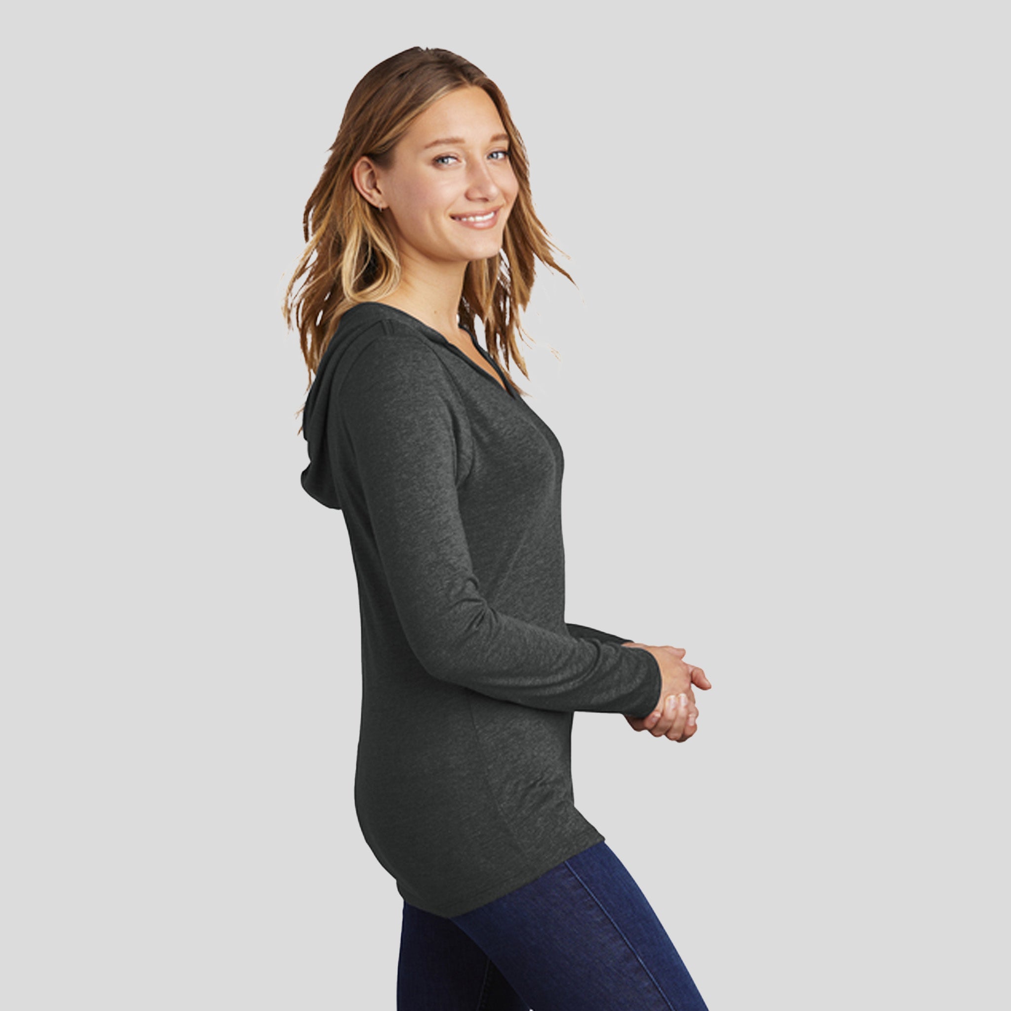 Women’s Perfect Tri ® Long Sleeve Hoodie | Black Frost